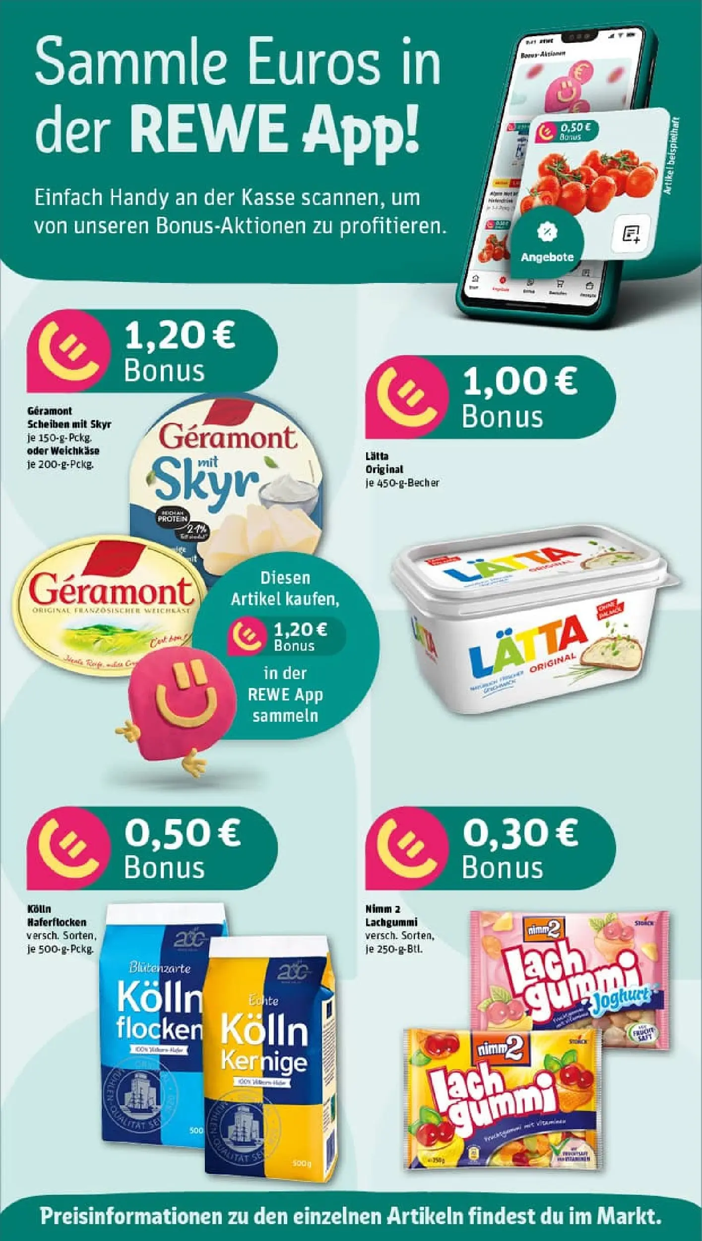REWE Prospekt ab 19.10.2025 zum Blättern » Angebote | Seite: 4 | Produkte: Kolln haferflocken, Skyr, Lätta, Flocken