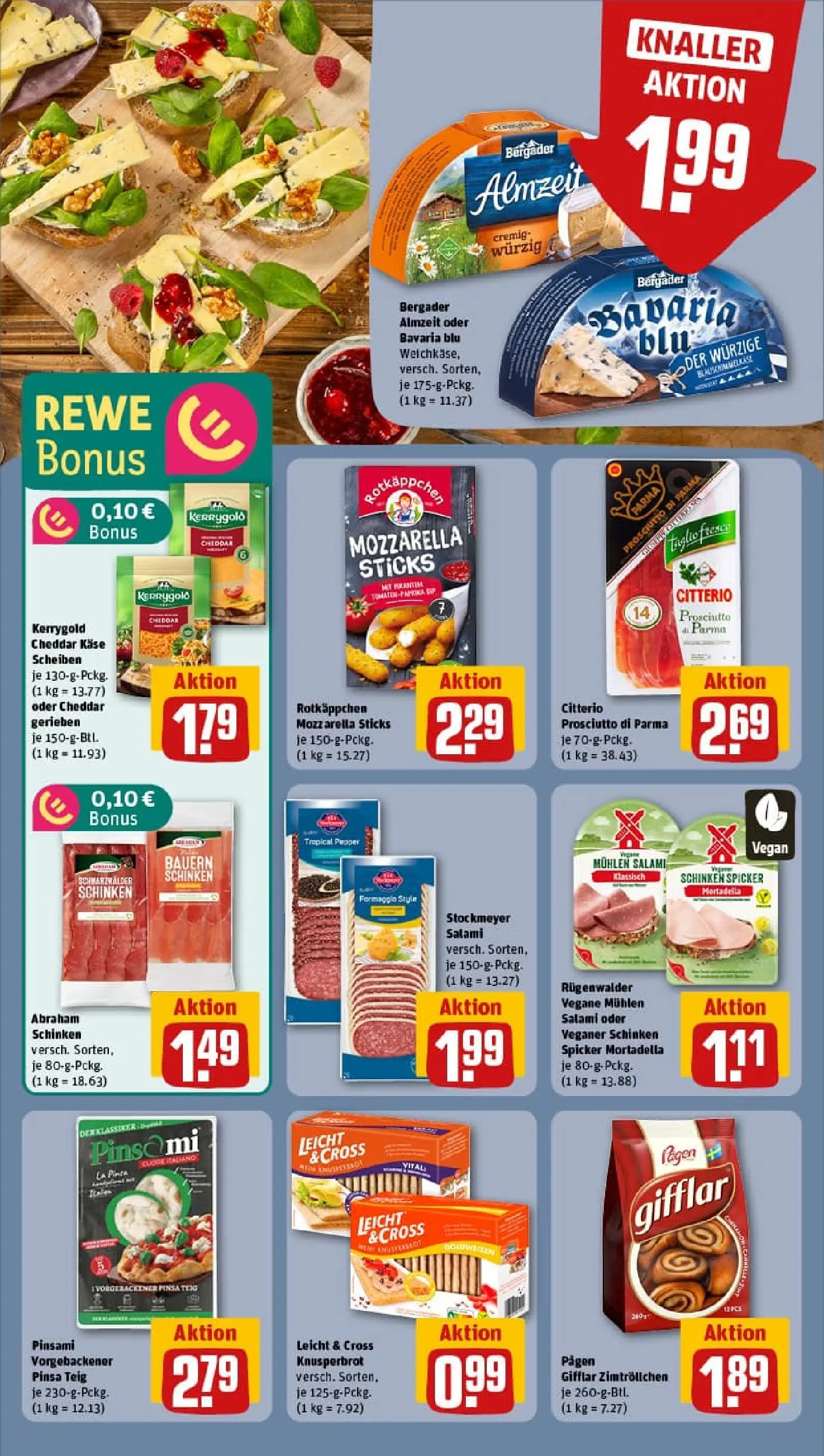 REWE Prospekt ab 19.10.2025 zum Blättern » Angebote | Seite: 12 | Produkte: Käse, Mozzarella, Salami, Schinken