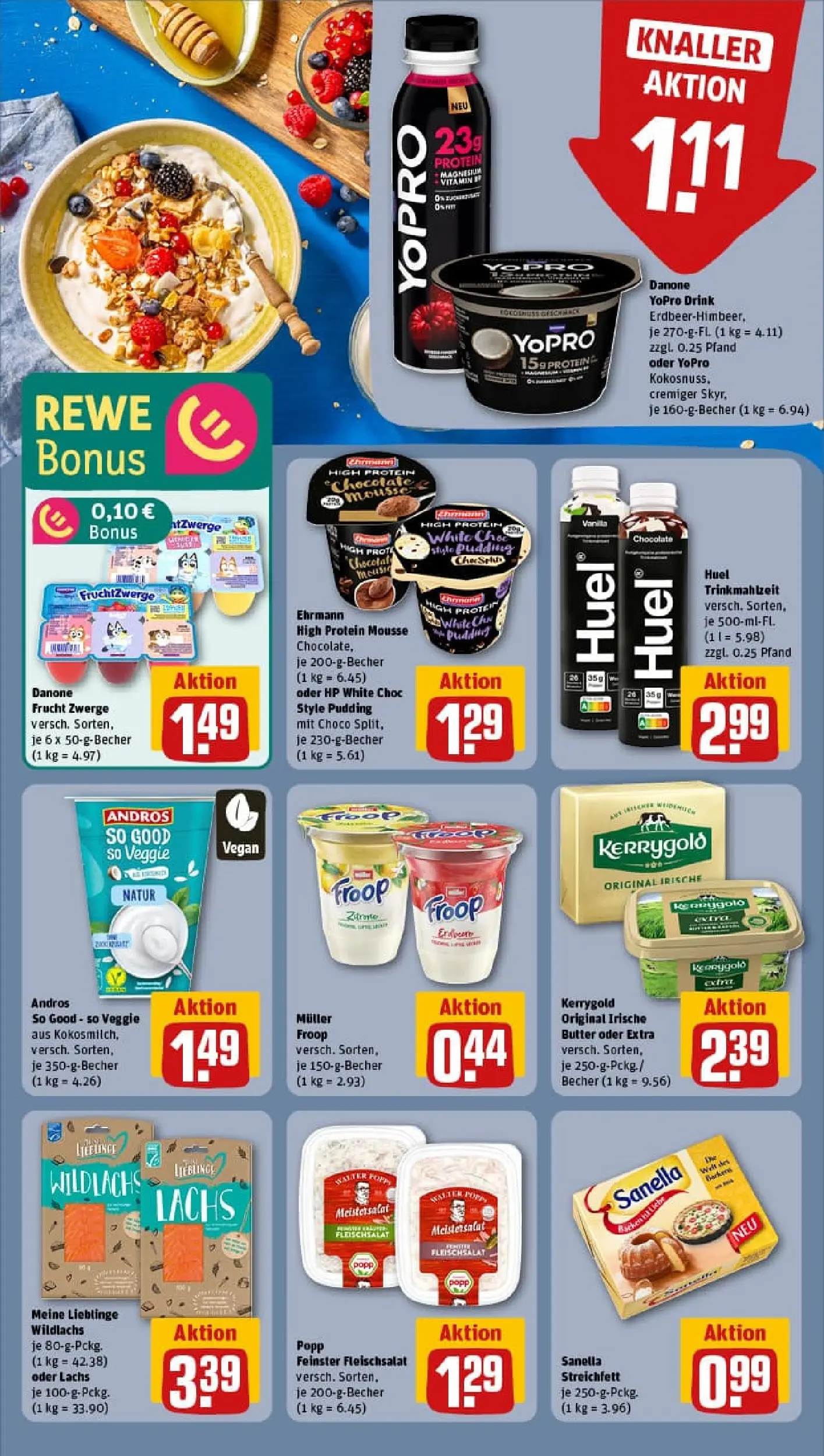 REWE Prospekt ab 19.10.2025 zum Blättern » Angebote | Seite: 13 | Produkte: HP, Froop, Butter, Sanella
