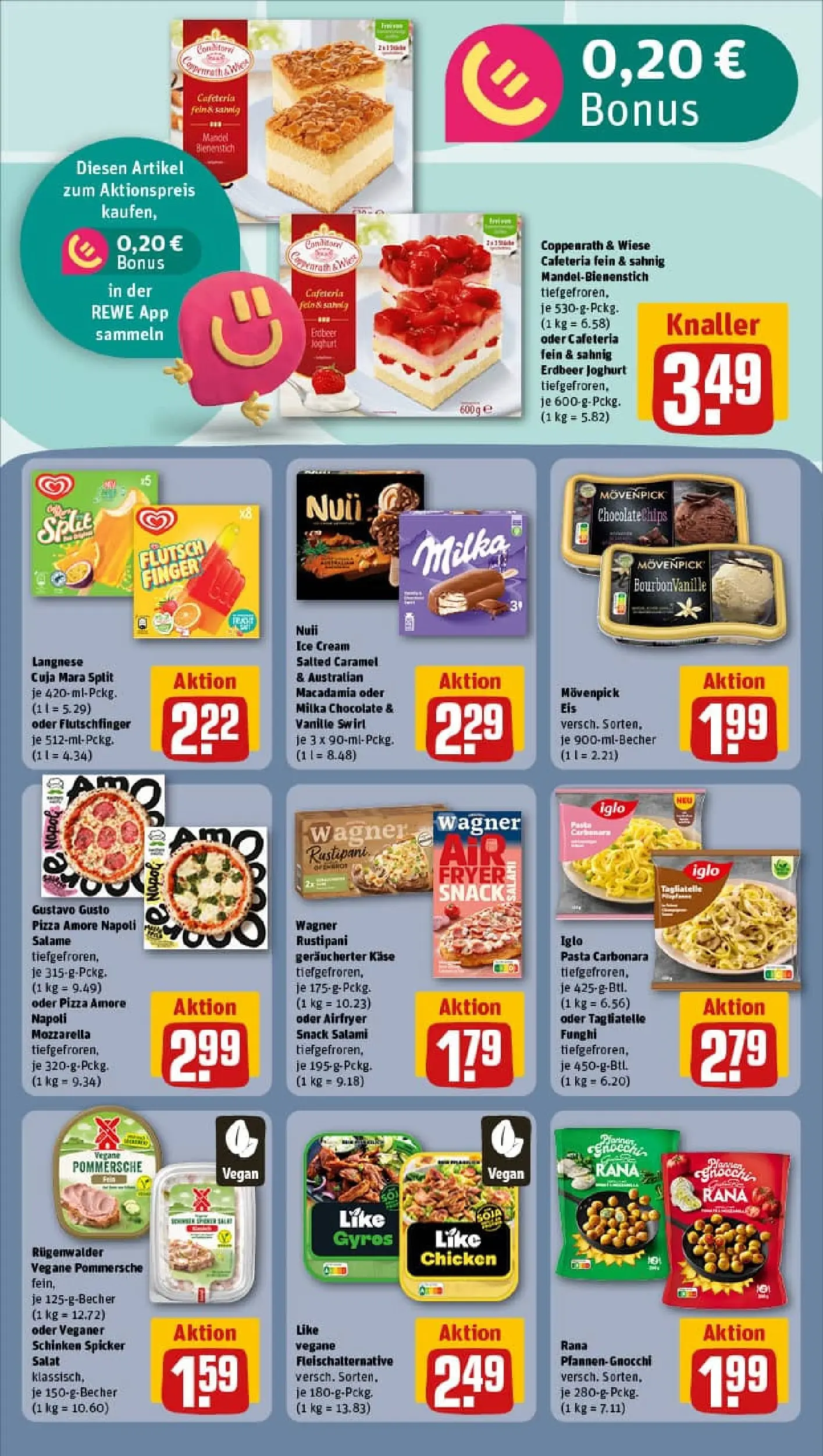 REWE Prospekt ab 19.10.2025 zum Blättern » Angebote | Seite: 14 | Produkte: Käse, Iglo, Movenpick eis, Eis