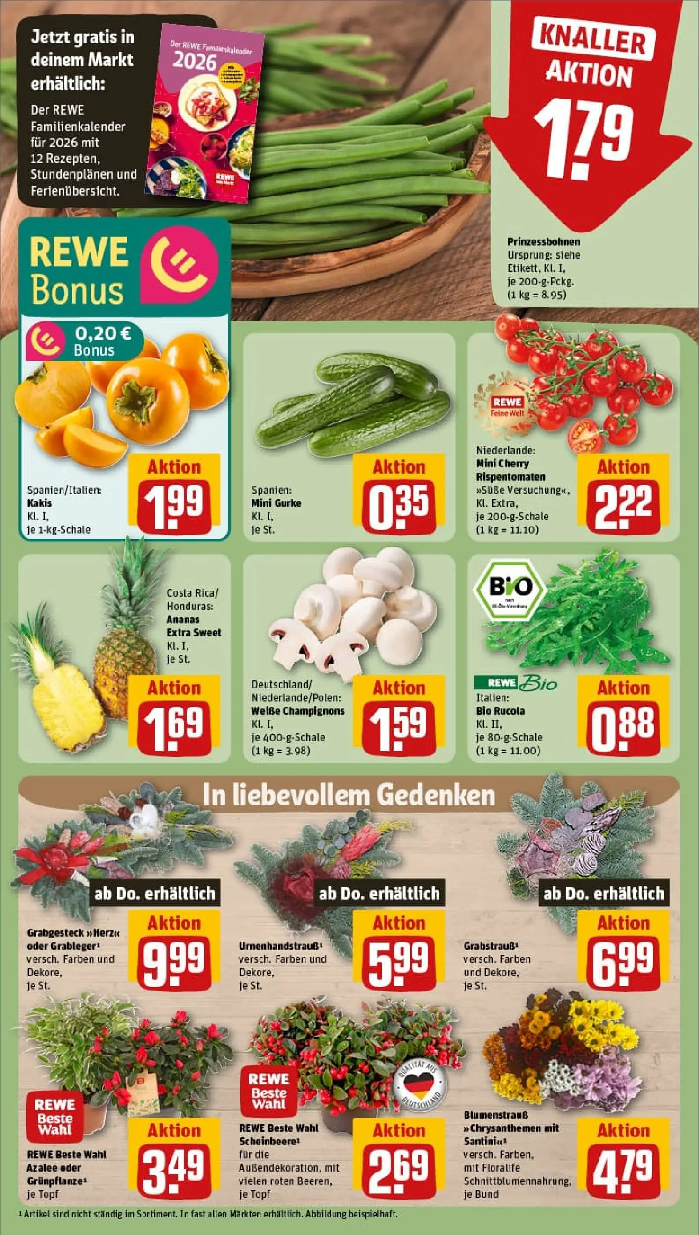 REWE Prospekt ab 19.10.2025 zum Blättern » Angebote | Seite: 9 | Produkte: Rucola, Ananas, Champignons