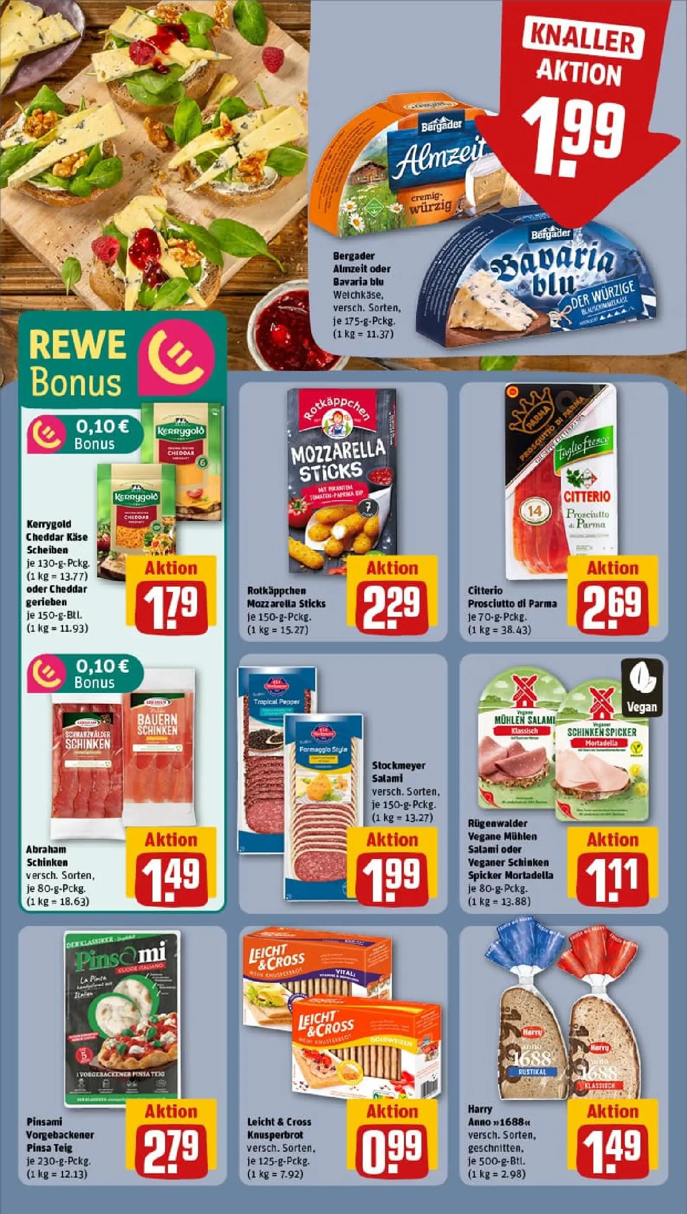 REWE Prospekt ab 19.10.2025 zum Blättern » Angebote | Seite: 12 | Produkte: Käse, Mozzarella, Salami, Schinken