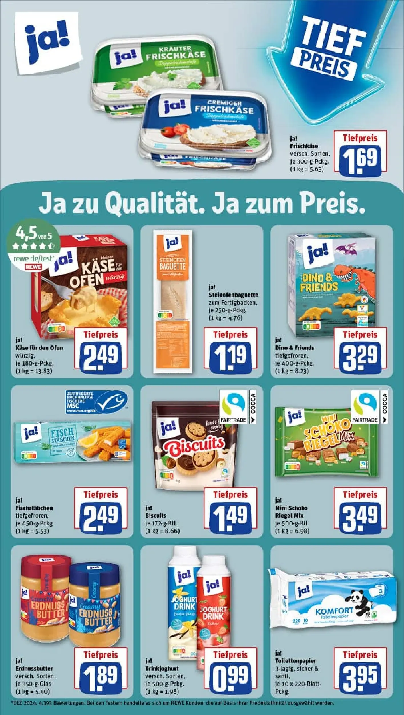 REWE Prospekt ab 19.10.2025 zum Blättern » Angebote | Seite: 17 | Produkte: Butter, Käse, Fisch, Trinkjoghurt