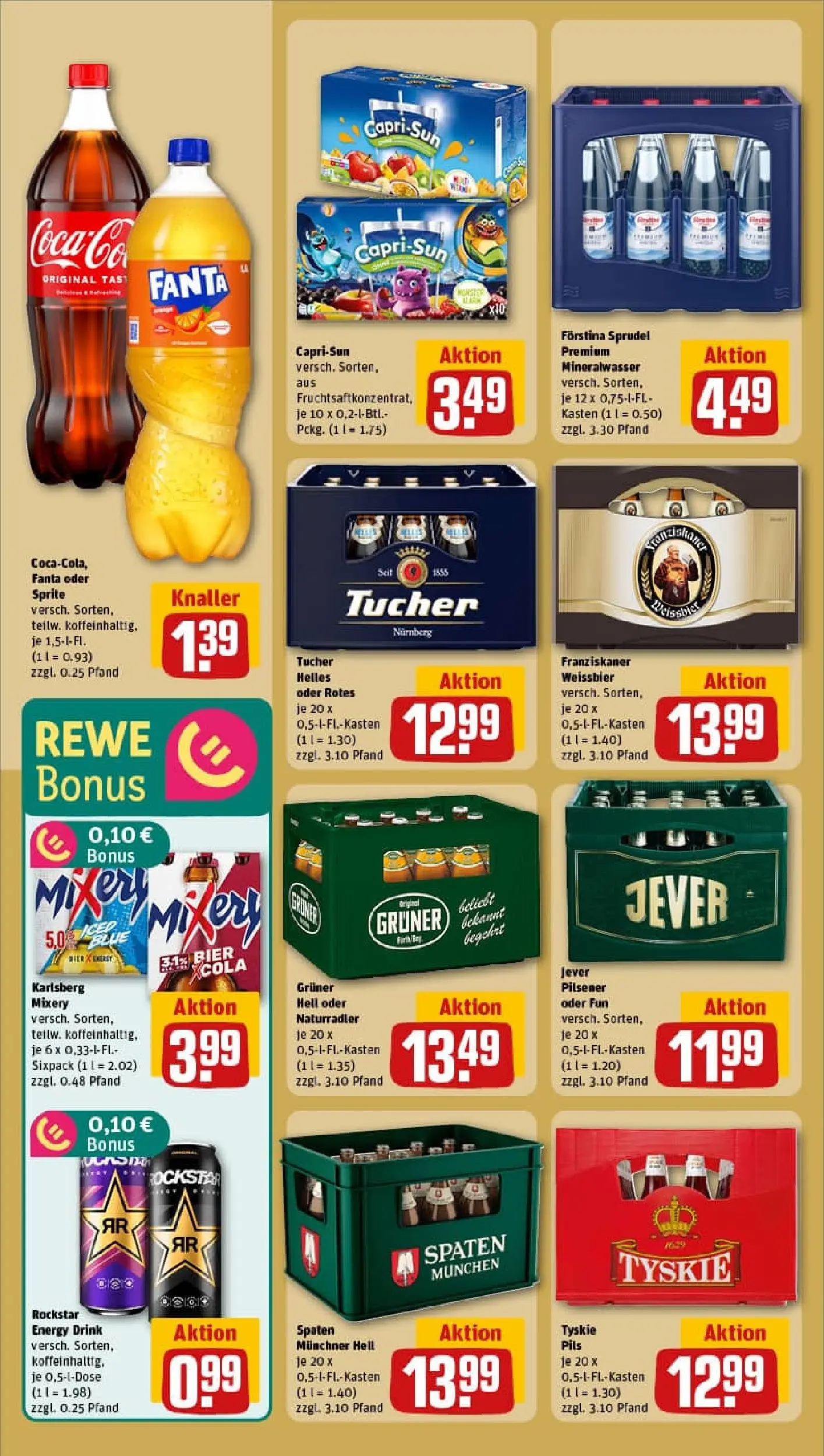 REWE Prospekt ab 19.10.2025 zum Blättern » Angebote | Seite: 20 | Produkte: Tyskie, Bier, Pils, Mineralwasser