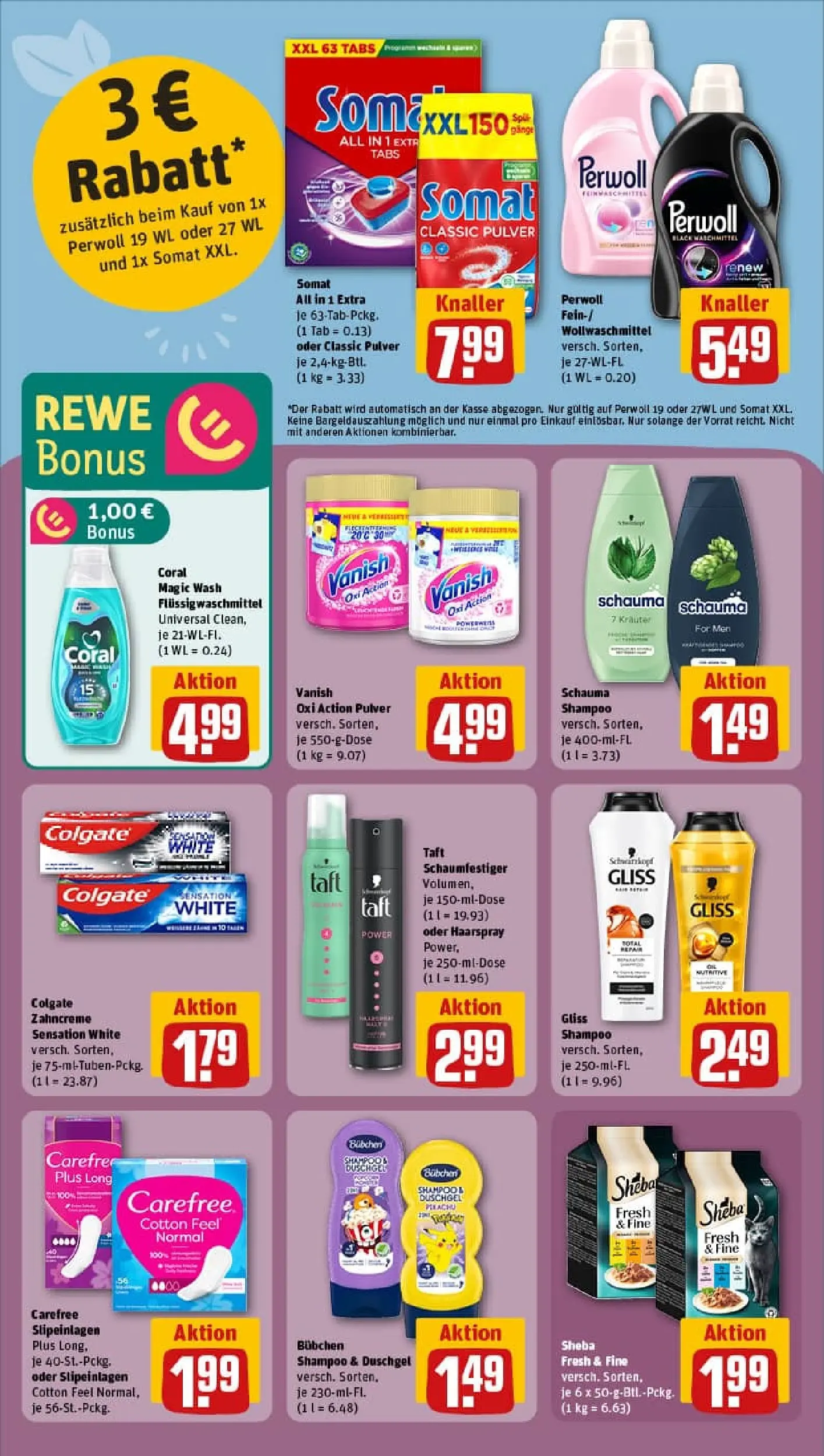 REWE Prospekt ab 19.10.2025 zum Blättern » Angebote | Seite: 26 | Produkte: Sheba, Perwoll, Duschgel, Waschmittel