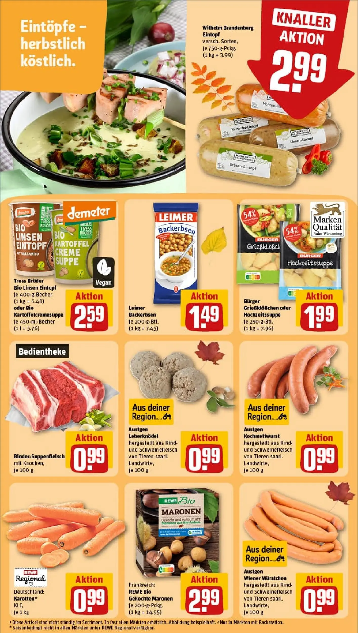 REWE Prospekt ab 19.10.2025 zum Blättern » Angebote | Seite: 22 | Produkte: Balsamico, Burger, Creme, Schweinefleisch