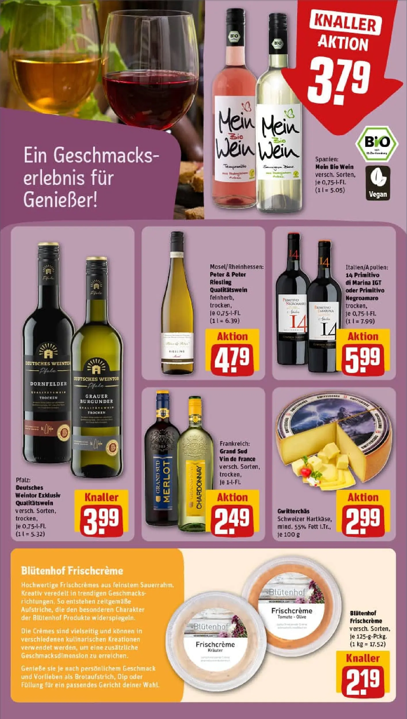 REWE Prospekt ab 19.10.2025 zum Blättern » Angebote | Seite: 21 | Produkte: Merlot, Grand sud, Wein