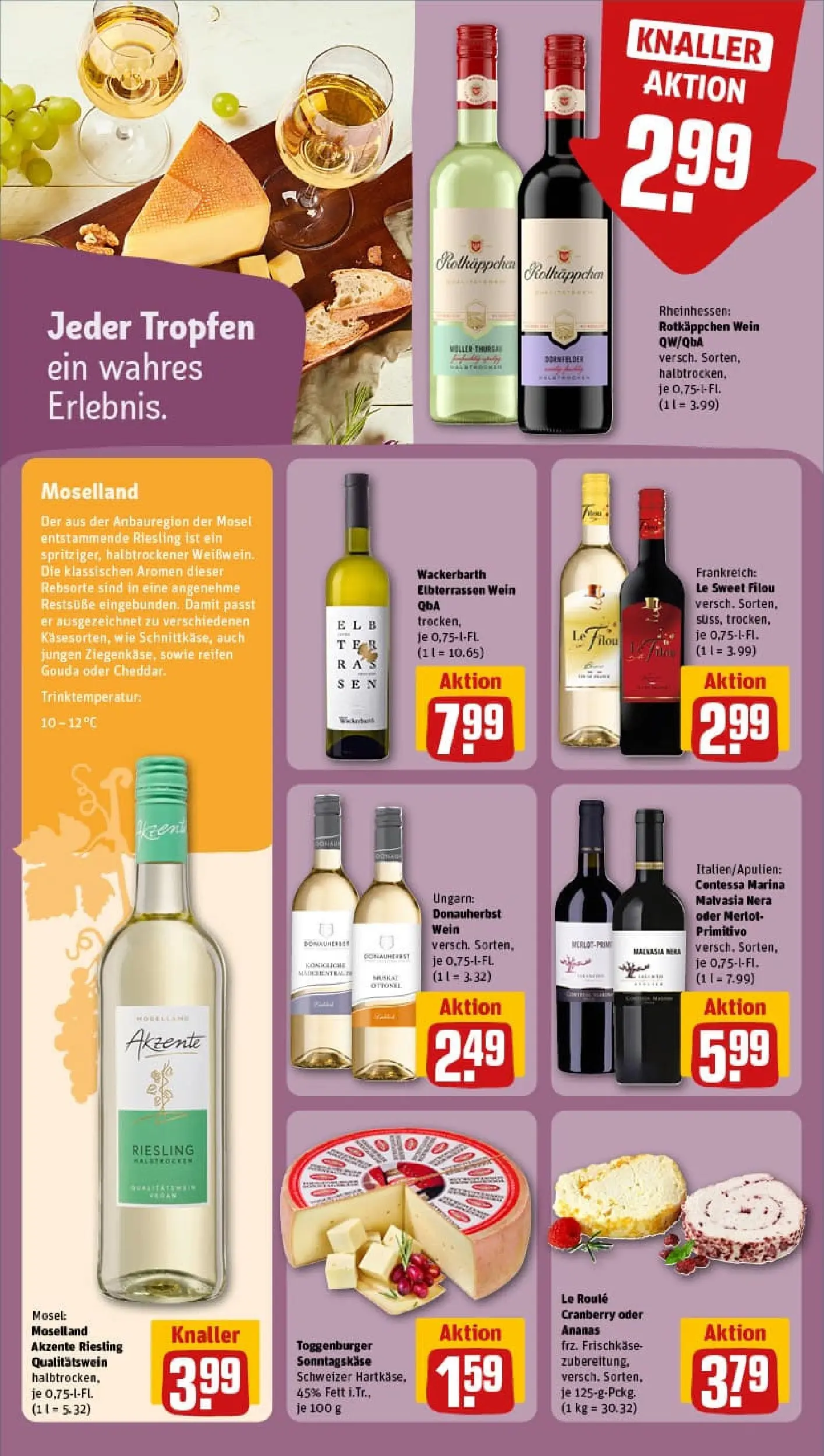 REWE Prospekt ab 19.10.2025 zum Blättern » Angebote | Seite: 22 | Produkte: Le filou, Gouda, Wein, Frischkase