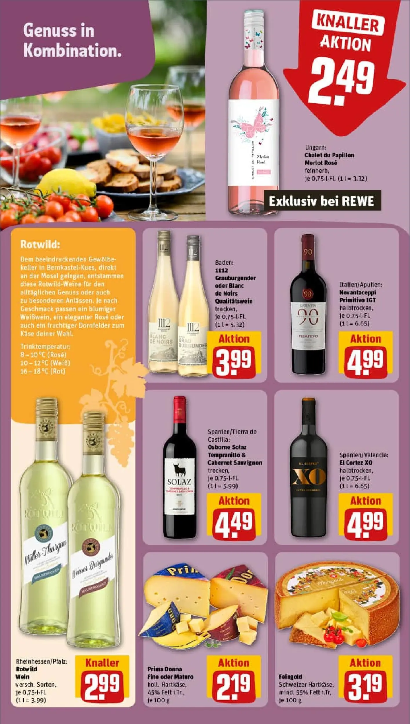 REWE Prospekt ab 19.10.2025 zum Blättern » Angebote | Seite: 24 | Produkte: Osborne, Käse, Merlot, Wein