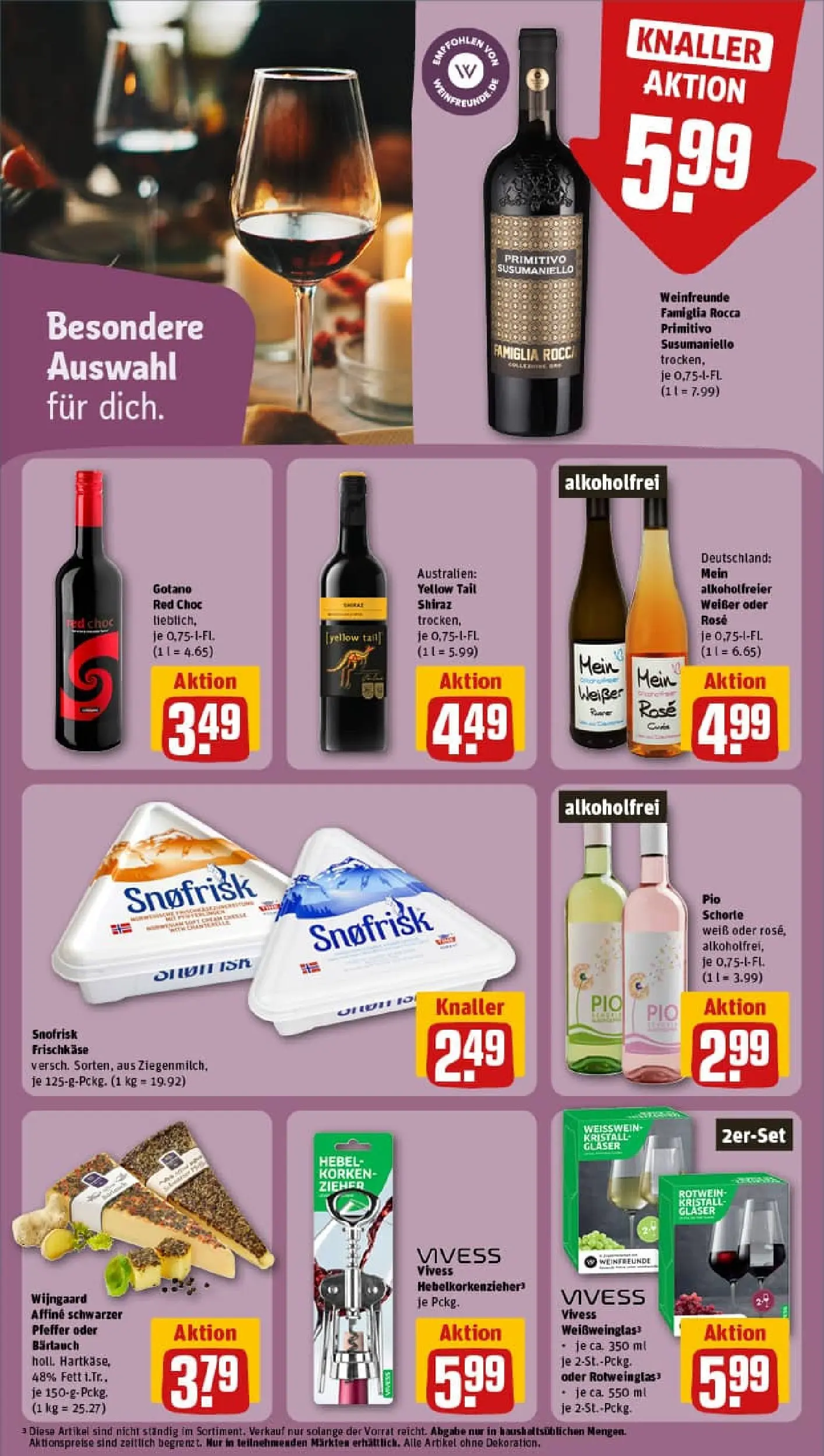 REWE Prospekt ab 19.10.2025 zum Blättern » Angebote | Seite: 25 | Produkte: Weißwein, Pfeffer, Frischkase