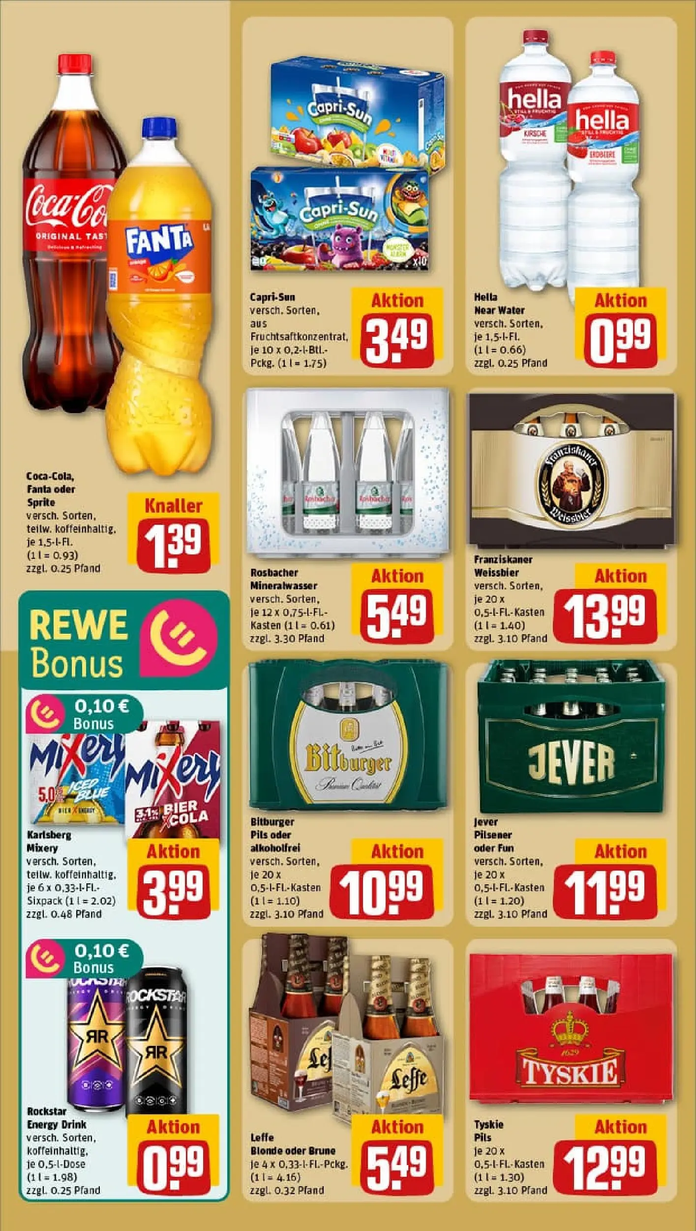 REWE Prospekt ab 19.10.2025 zum Blättern » Angebote | Seite: 18 | Produkte: Rockstar energy, Mixer, Tyskie, Energy
