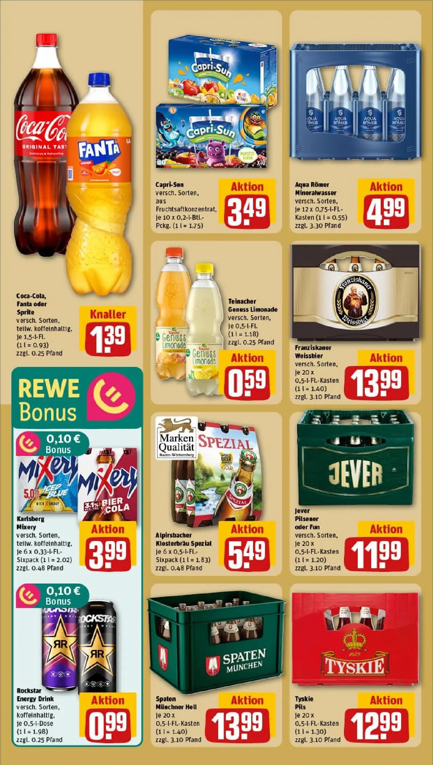 REWE Prospekt ab 19.10.2025 zum Blättern » Angebote | Seite: 18 | Produkte: Tyskie, Fanta, Cola, Pils