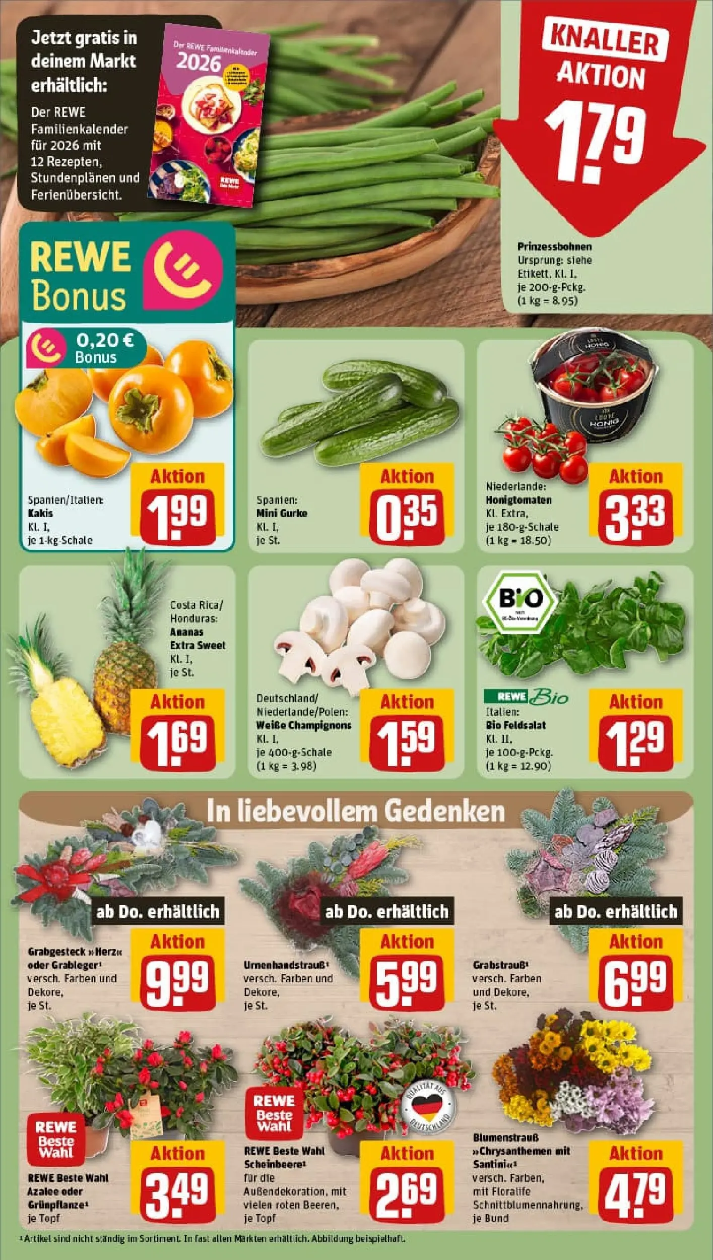 REWE Prospekt ab 19.10.2025 zum Blättern » Angebote | Seite: 9 | Produkte: Ananas, Champignons, Kaki