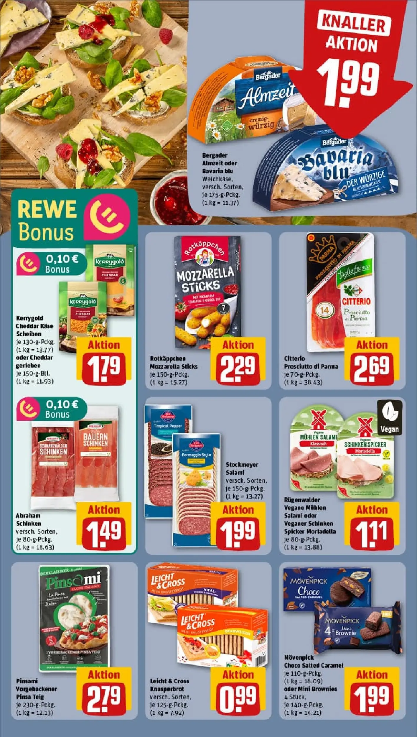 REWE Prospekt ab 19.10.2025 zum Blättern » Angebote | Seite: 12 | Produkte: Käse, Mozzarella, Rotkäppchen, Salami