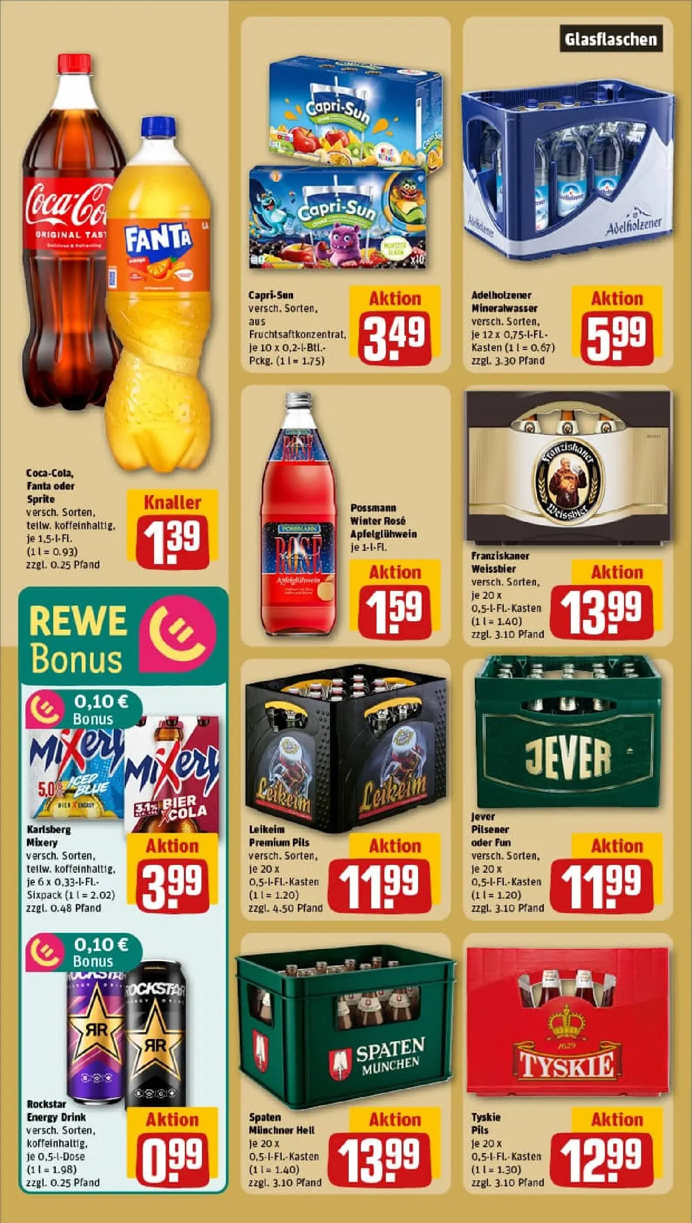 REWE Prospekt ab 19.10.2025 zum Blättern » Angebote | Seite: 18 | Produkte: Fanta, Mineralwasser, Apple, Jever