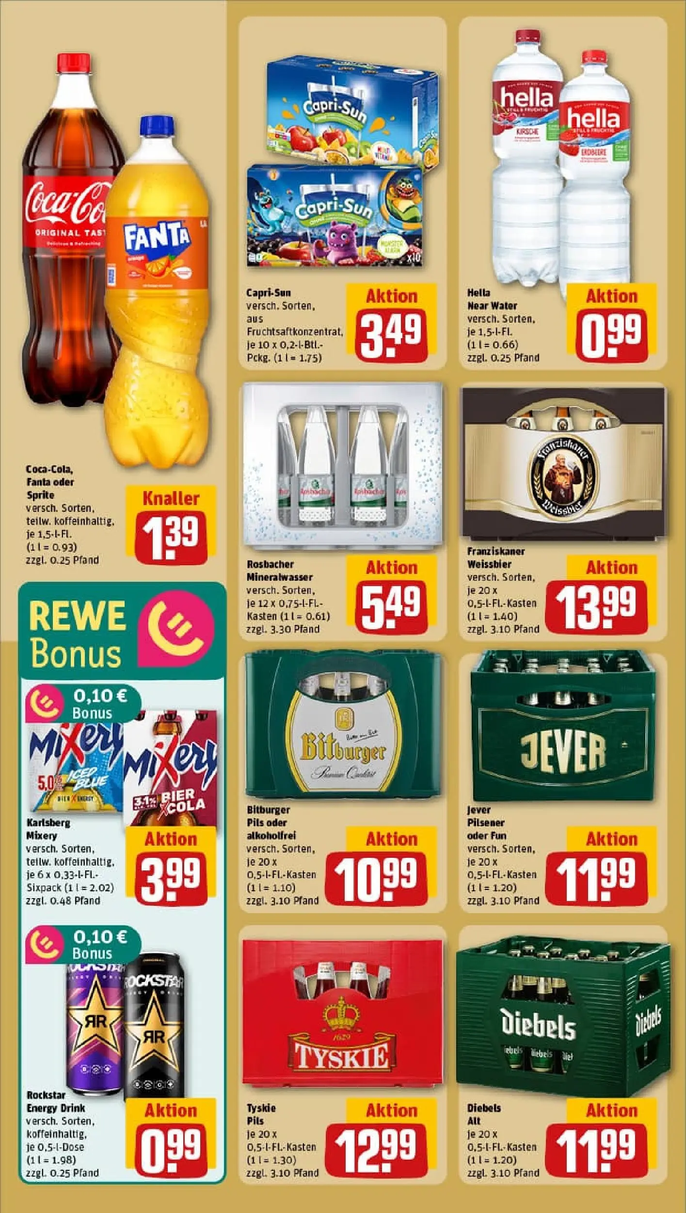 REWE Prospekt ab 19.10.2025 zum Blättern » Angebote | Seite: 18 | Produkte: Franziskaner, Mixer, Mineralwasser, Hella
