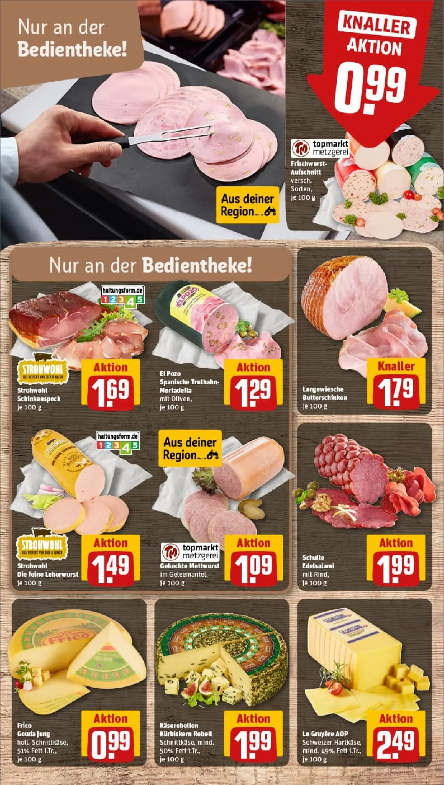 REWE Prospekt ab 19.10.2025 zum Blättern » Angebote | Seite: 11 | Produkte: Gouda, Salami