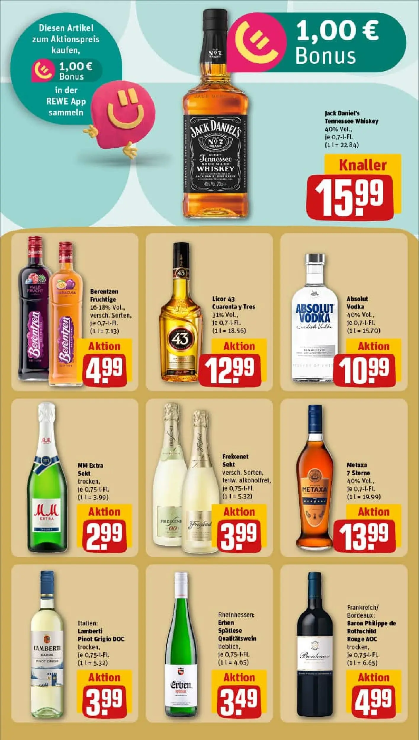 REWE Prospekt ab 19.10.2025 zum Blättern » Angebote | Seite: 19 | Produkte: Freixenet, Jack Daniel's, Vodka, Whiskey