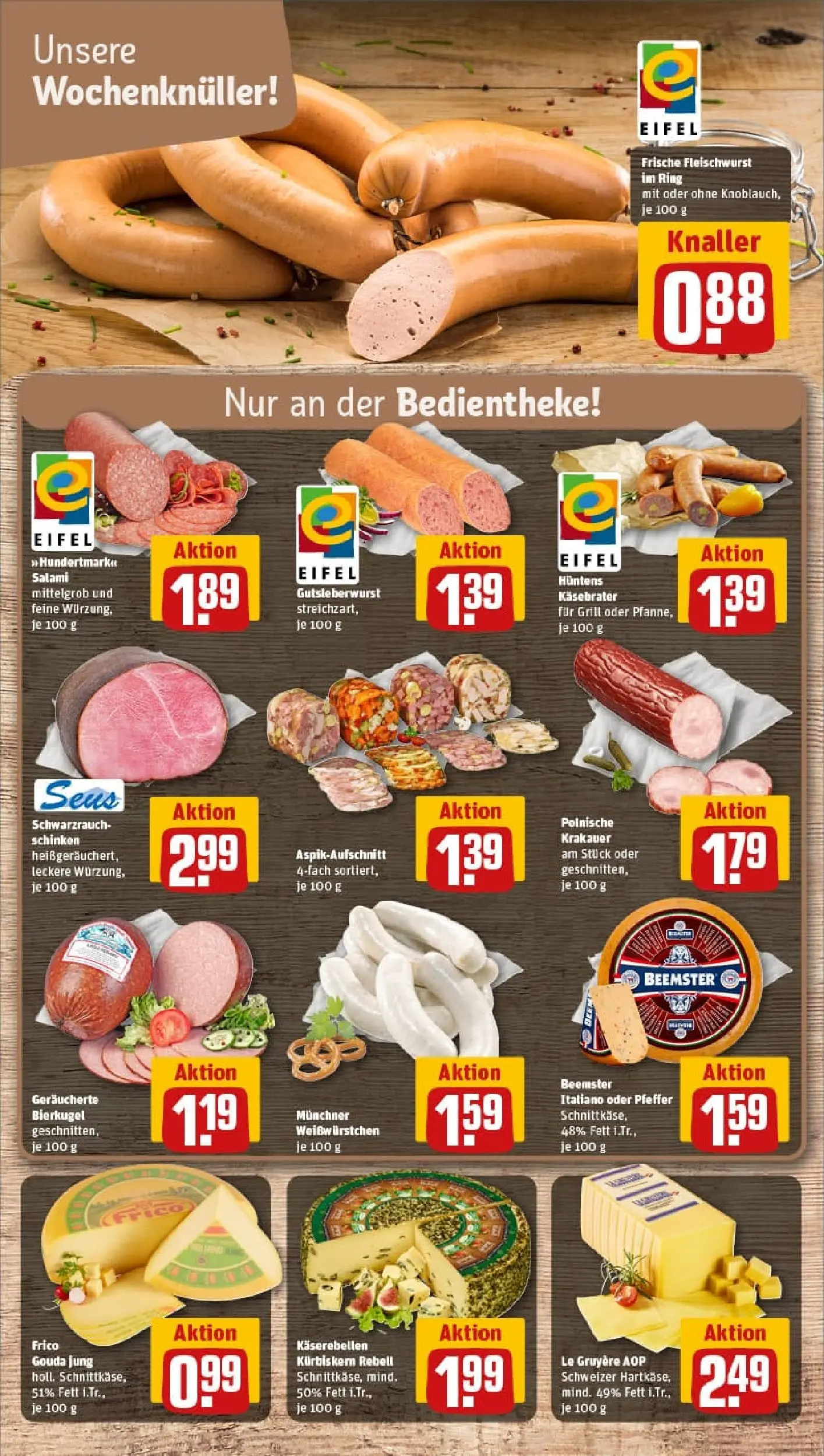 REWE Prospekt ab 19.10.2025 zum Blättern » Angebote | Seite: 11 | Produkte: Grill, Gouda, Pfeffer, Salami