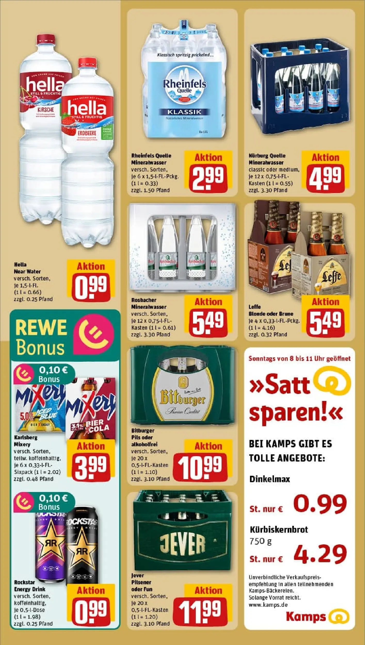 REWE Prospekt ab 19.10.2025 zum Blättern » Angebote | Seite: 18 | Produkte: Energy, Rockstar, Pils, Rheinfels quelle