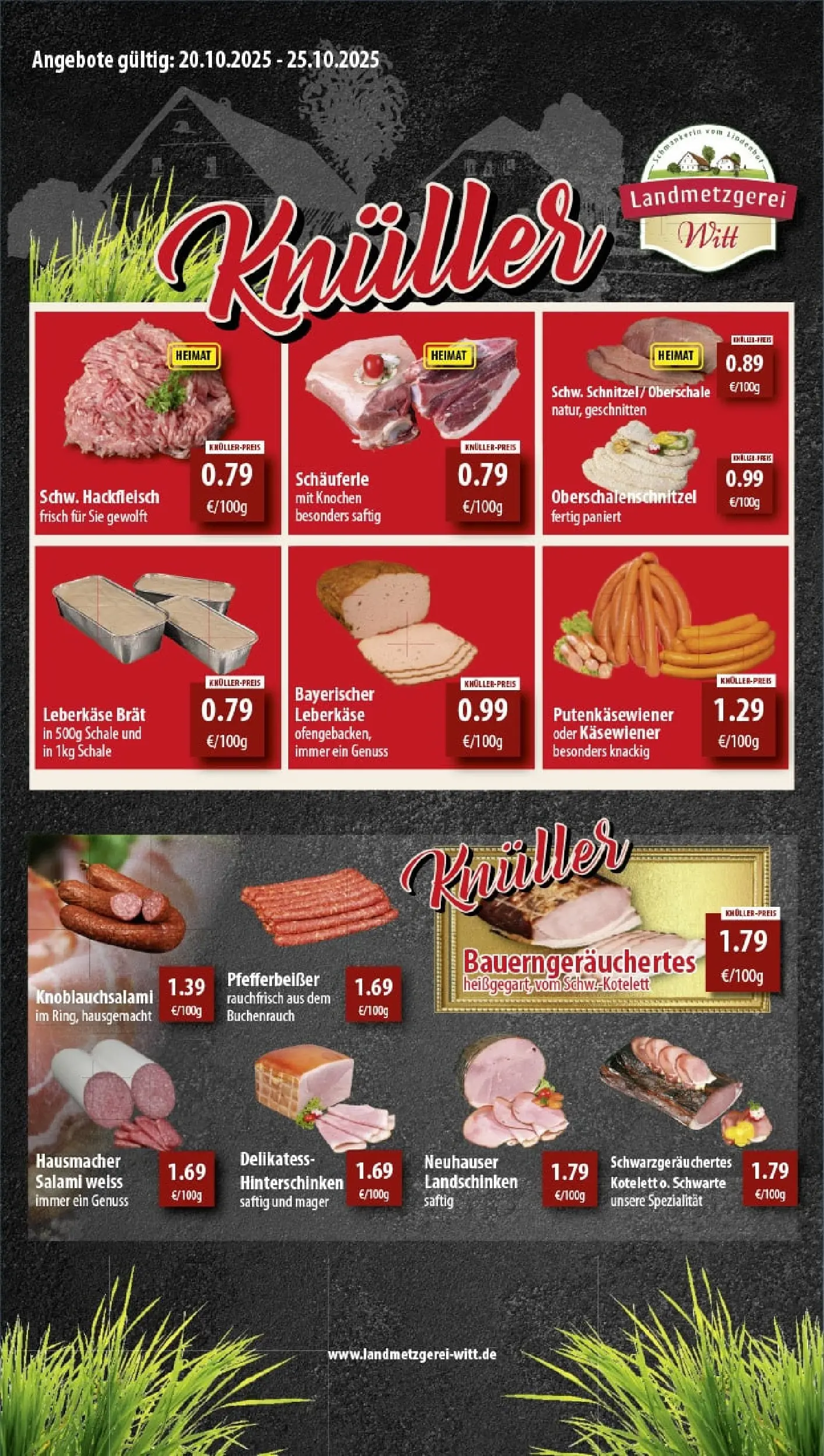 REWE Prospekt ab 19.10.2025 zum Blättern » Angebote | Seite: 10 | Produkte: Salami, Hackfleisch, Leberkase