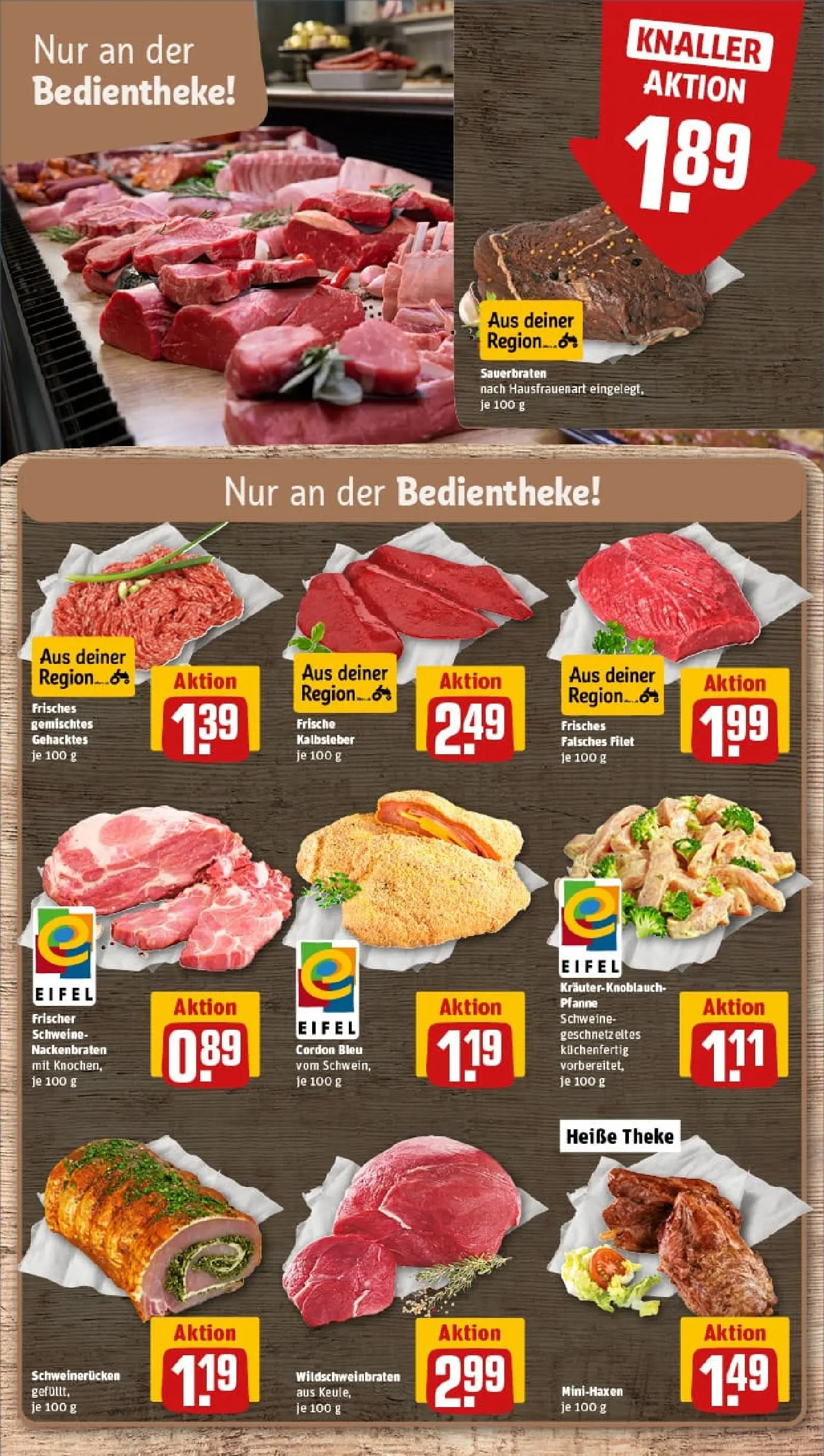 REWE Prospekt ab 19.10.2025 zum Blättern » Angebote | Seite: 10 | Produkte: Theke, Kalbsleber, Schweinerucken