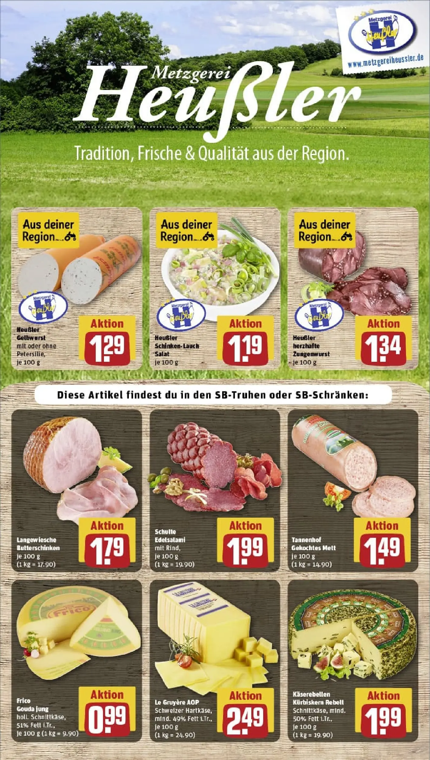 REWE Prospekt ab 19.10.2025 zum Blättern » Angebote | Seite: 11 | Produkte: Gouda, Salami, Salat