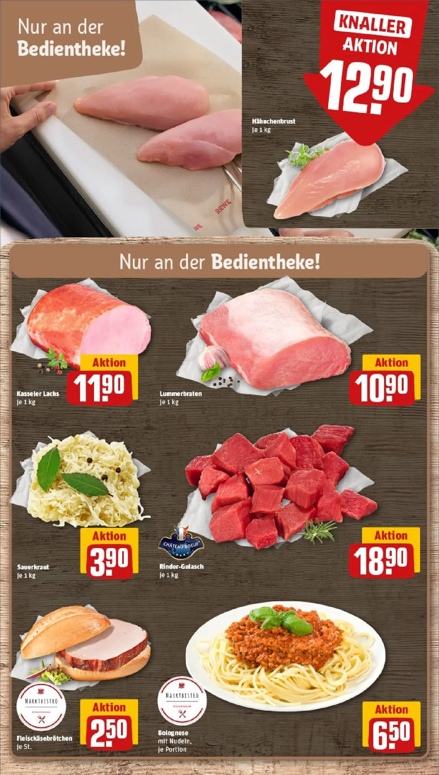 REWE Prospekt ab 19.10.2025 zum Blättern » Angebote | Seite: 10 | Produkte: Rindergulasch, Lachs, Nudeln, Hahnchenbrust
