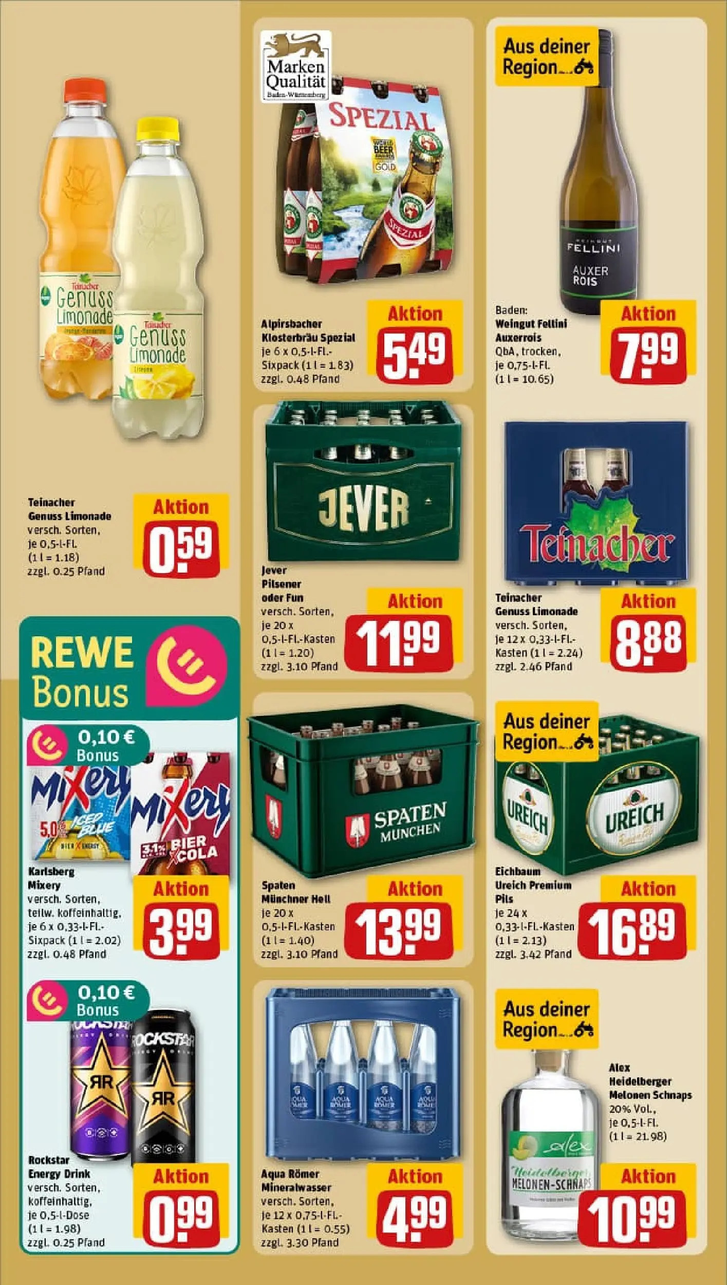 REWE Prospekt ab 19.10.2025 zum Blättern » Angebote | Seite: 18 | Produkte: Energy, Rockstar, Mineralwasser, Mixery