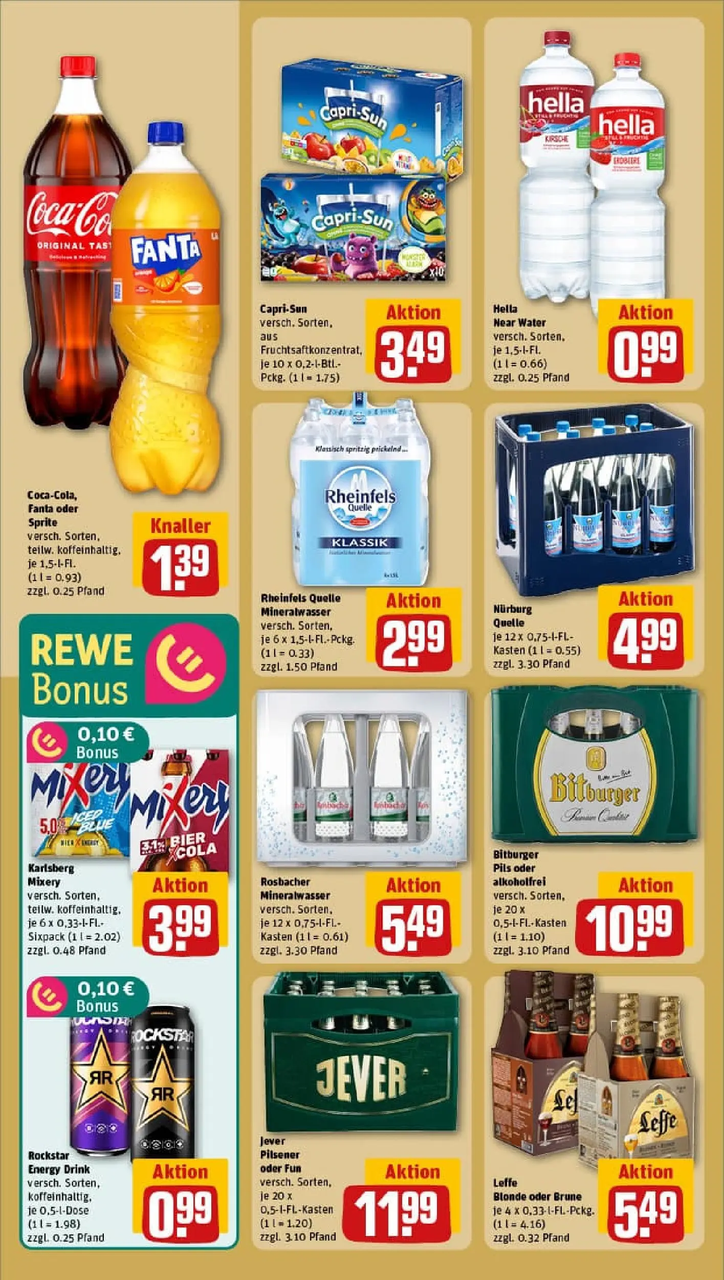 REWE Prospekt ab 19.10.2025 zum Blättern » Angebote | Seite: 18 | Produkte: Rockstar energy, Mixer, Jever, Rheinfels quelle
