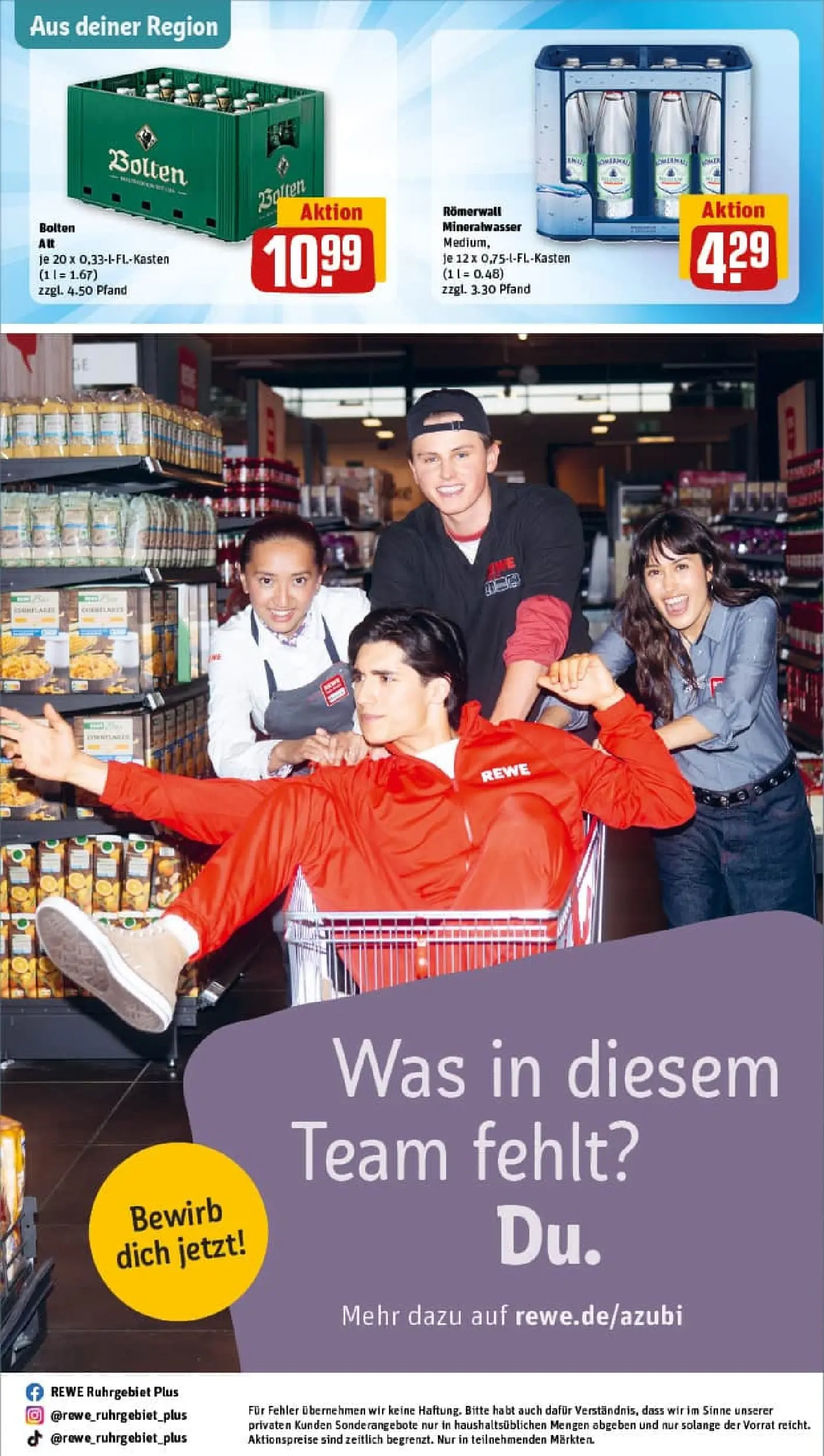 REWE Prospekt ab 19.10.2025 zum Blättern » Angebote | Seite: 32 | Produkte: Mineralwasser