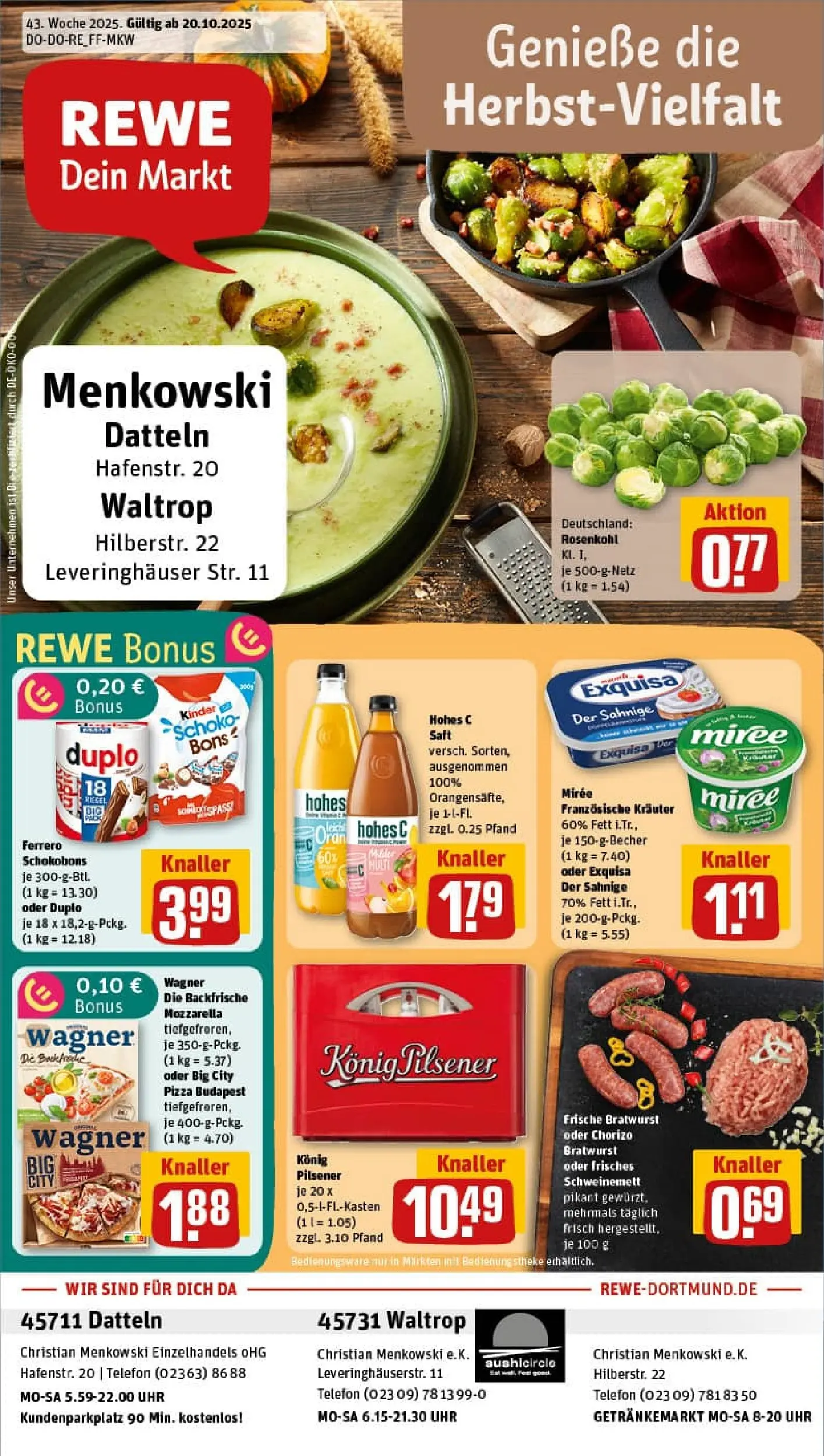 REWE Prospekt ab 19.10.2025 zum Blättern » Angebote | Seite: 1