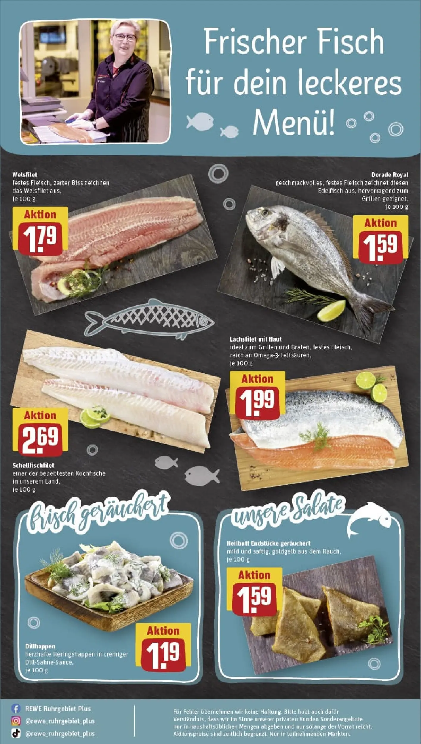 REWE Prospekt ab 19.10.2025 zum Blättern » Angebote | Seite: 32 | Produkte: Dorade, Fisch, Fleisch