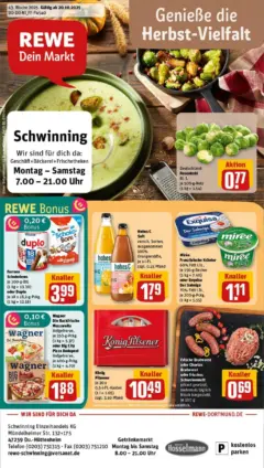 Rewe prospekt Duisburg	 ab 19.10.2025 gültig