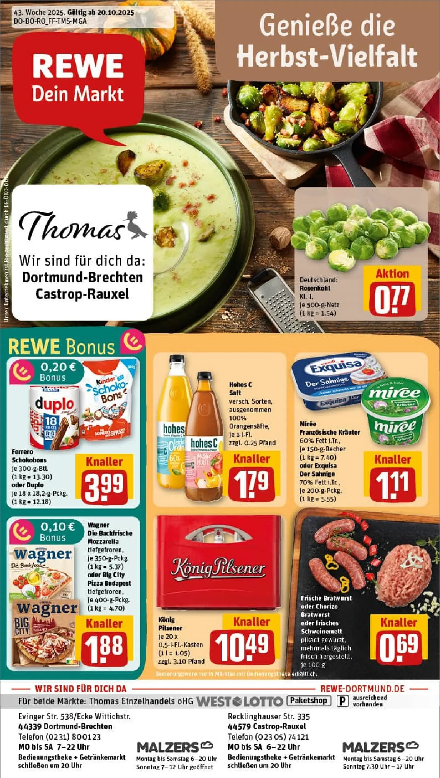 REWE Prospekt ab 19.10.2025 zum Blättern » Angebote | Seite: 1