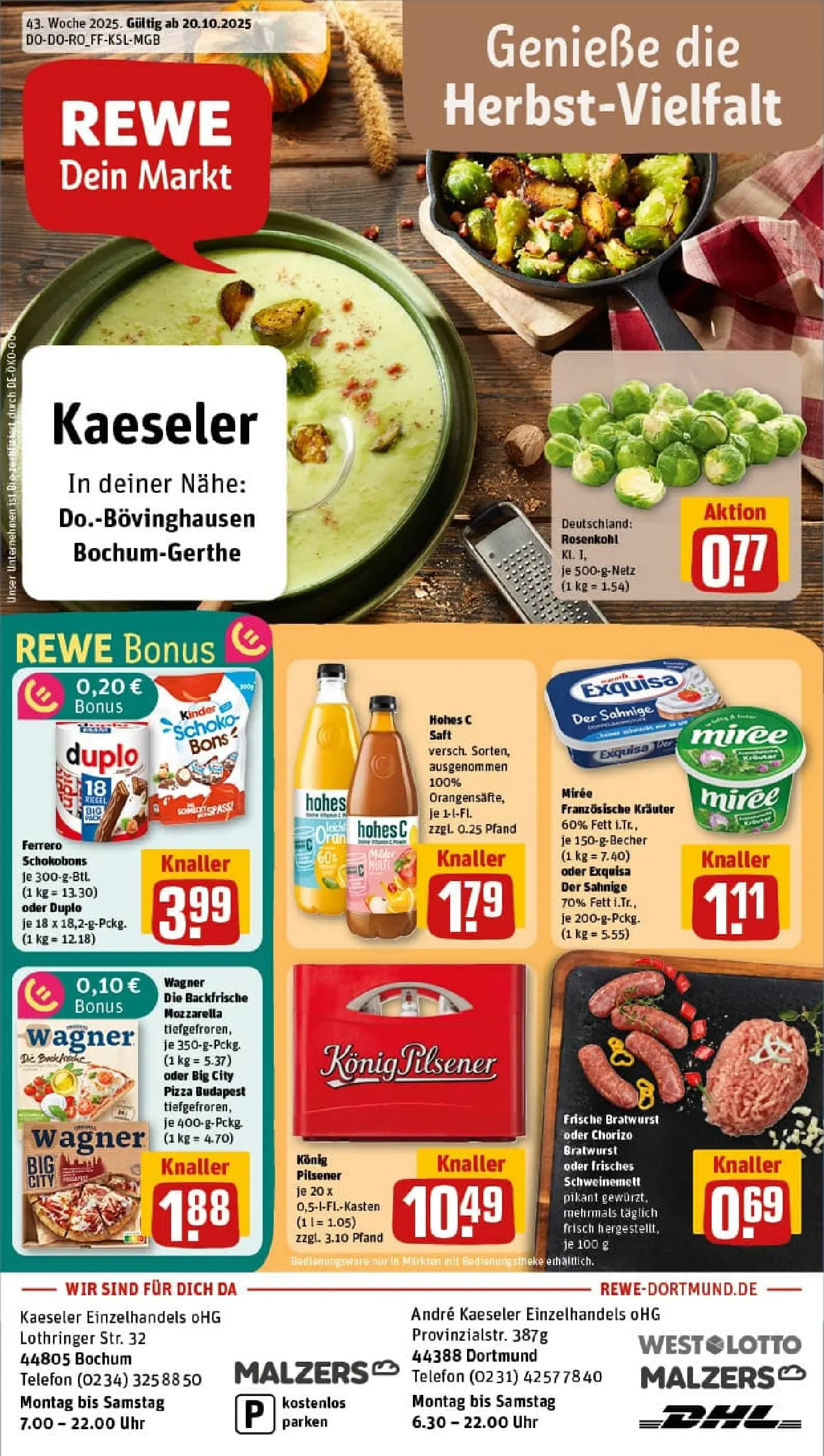 REWE Prospekt ab 19.10.2025 zum Blättern » Angebote | Seite: 1