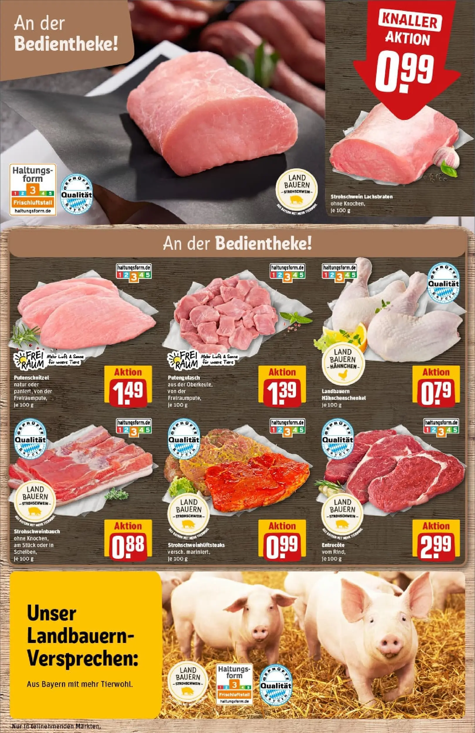 REWE Prospekt ab 19.10.2025 zum Blättern » Angebote | Seite: 12 | Produkte: Hahnchen, Hahnchenschenkel, Entrecote, Putenschnitzel
