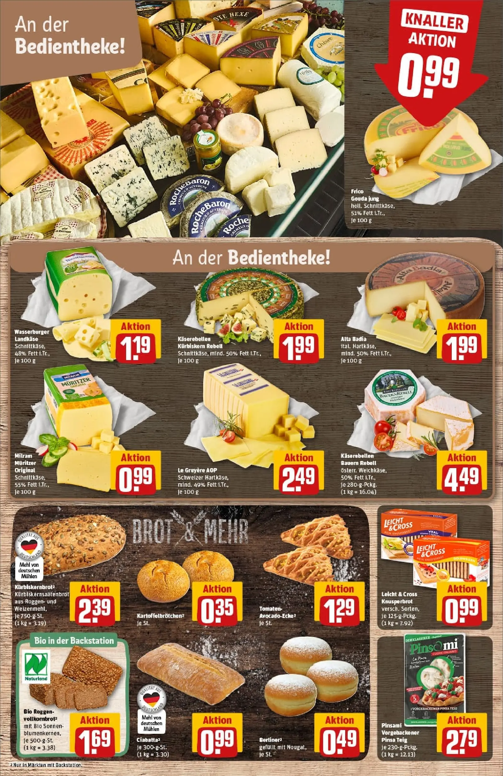 REWE Prospekt ab 19.10.2025 zum Blättern » Angebote | Seite: 15 | Produkte: Berliner, Gouda, Tomaten, Milram