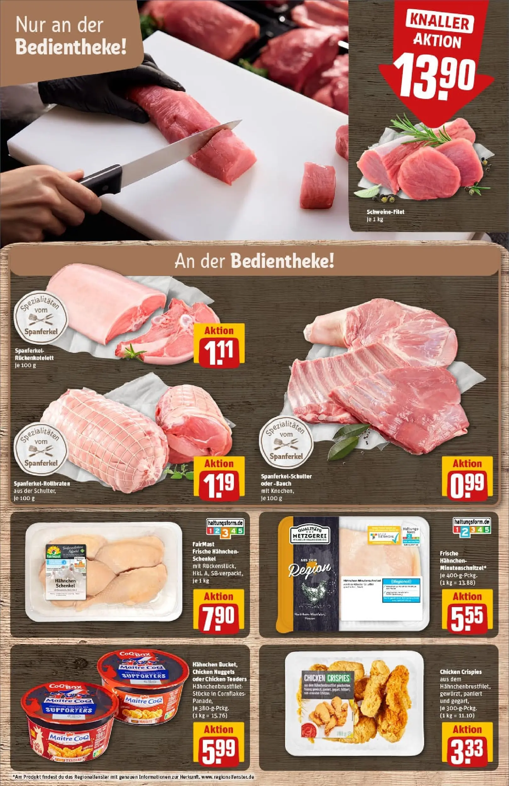 REWE Prospekt ab 19.10.2025 zum Blättern » Angebote | Seite: 10 | Produkte: Hahnchen, Box, Schweinefilet
