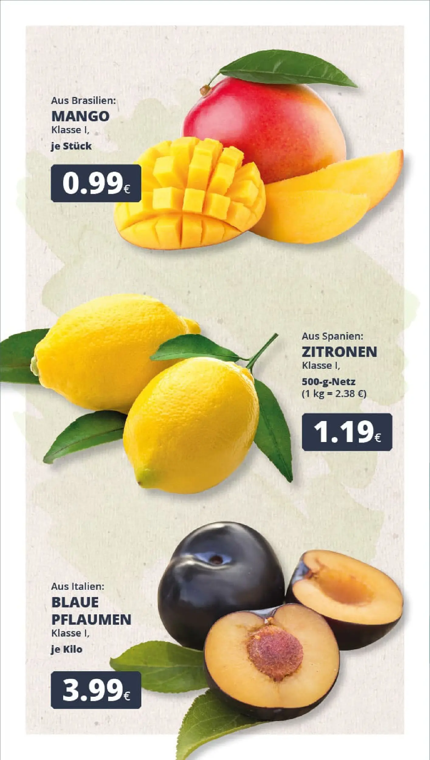 REWE Prospekt ab 19.10.2025 zum Blättern » Angebote | Seite: 2 | Produkte: Pflaumen, Mango, Zitronen