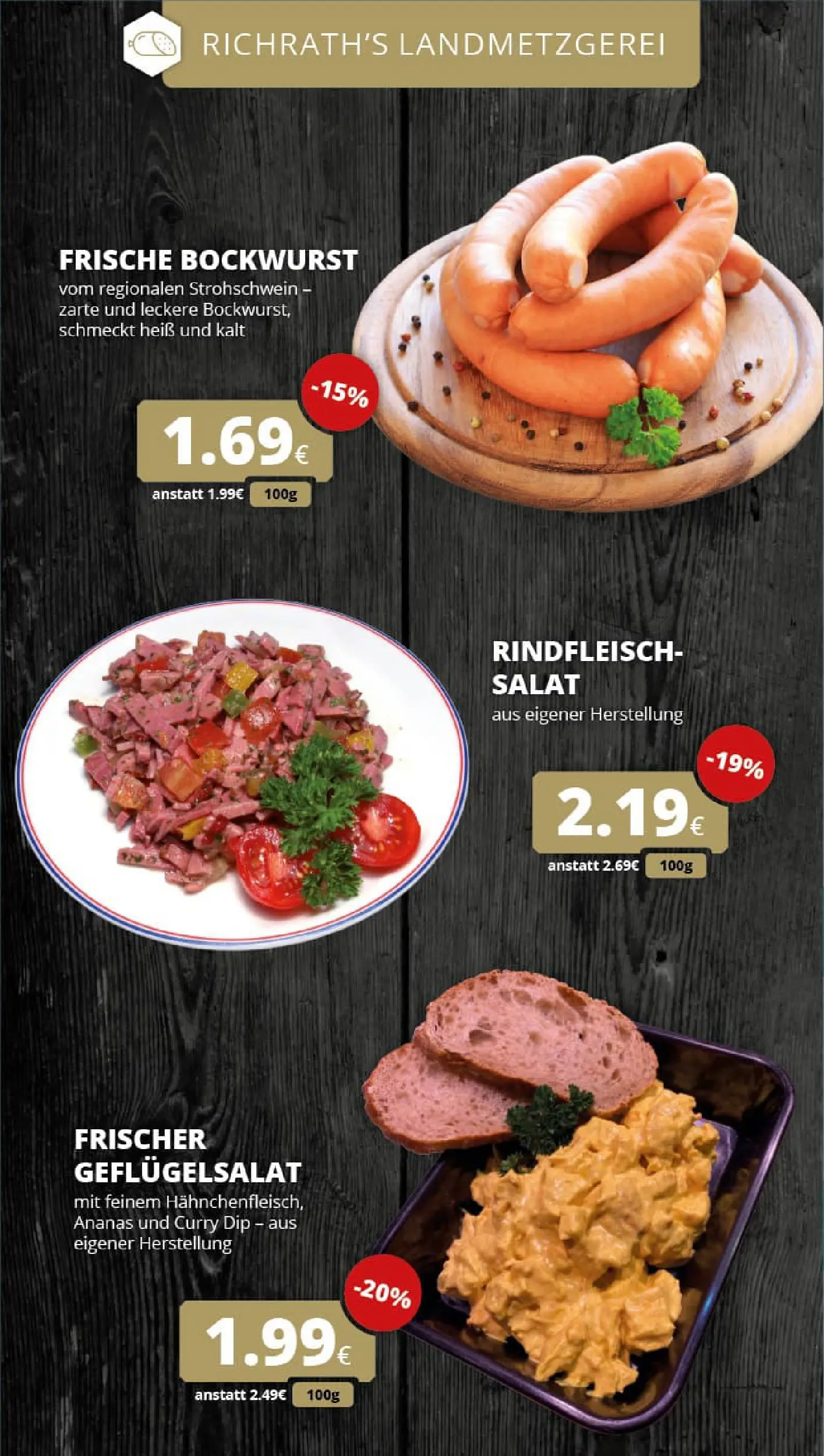 REWE Prospekt ab 19.10.2025 zum Blättern » Angebote | Seite: 14 | Produkte: Bockwurst, Ananas, Rindfleisch, Salat