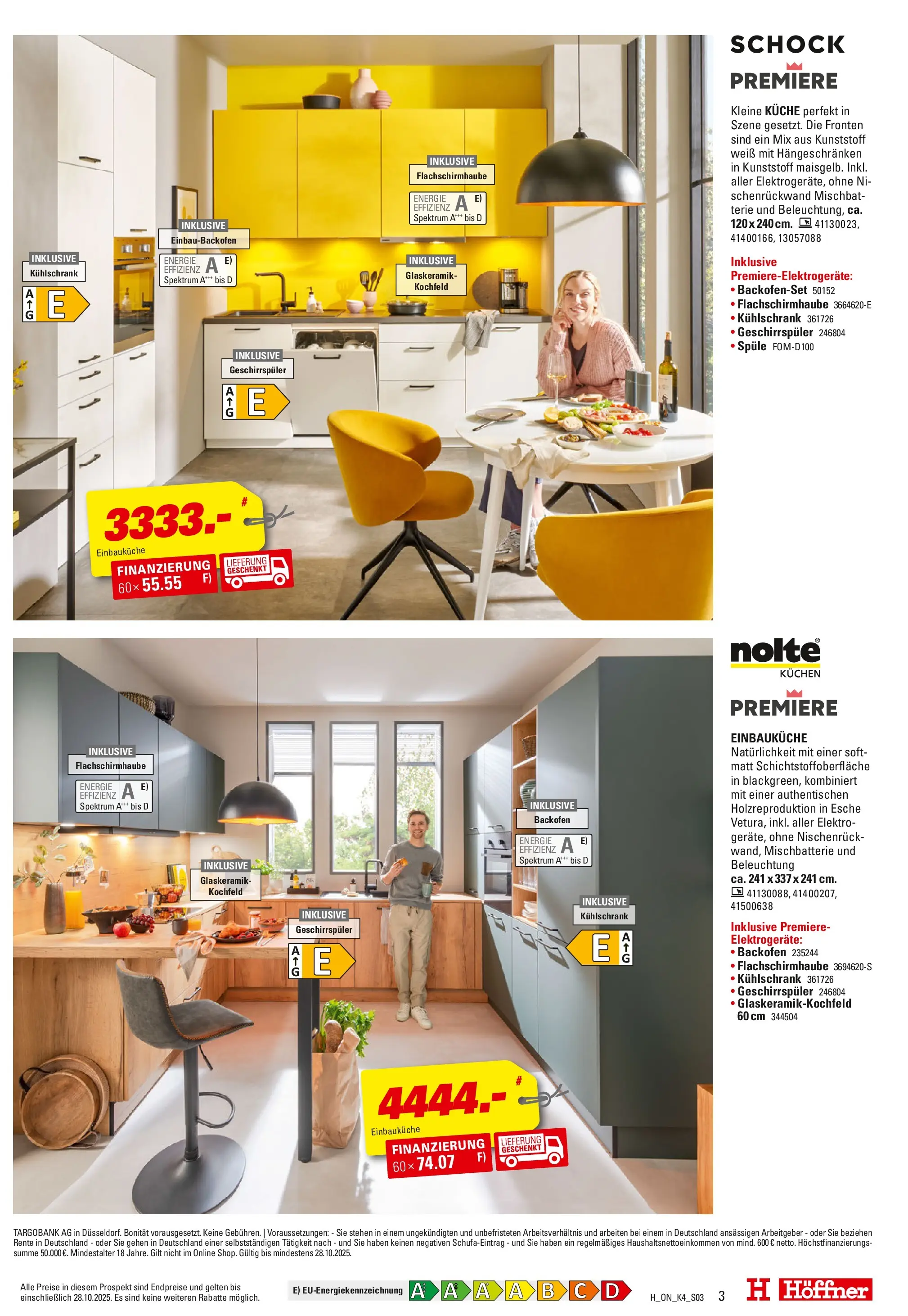 Höffner - Höffner: Küchen Spezial (ab 14.10.2025) zum Blättern | Seite: 3 | Produkte: Geschirrspüler, Küche, Kühlschrank, Backofen