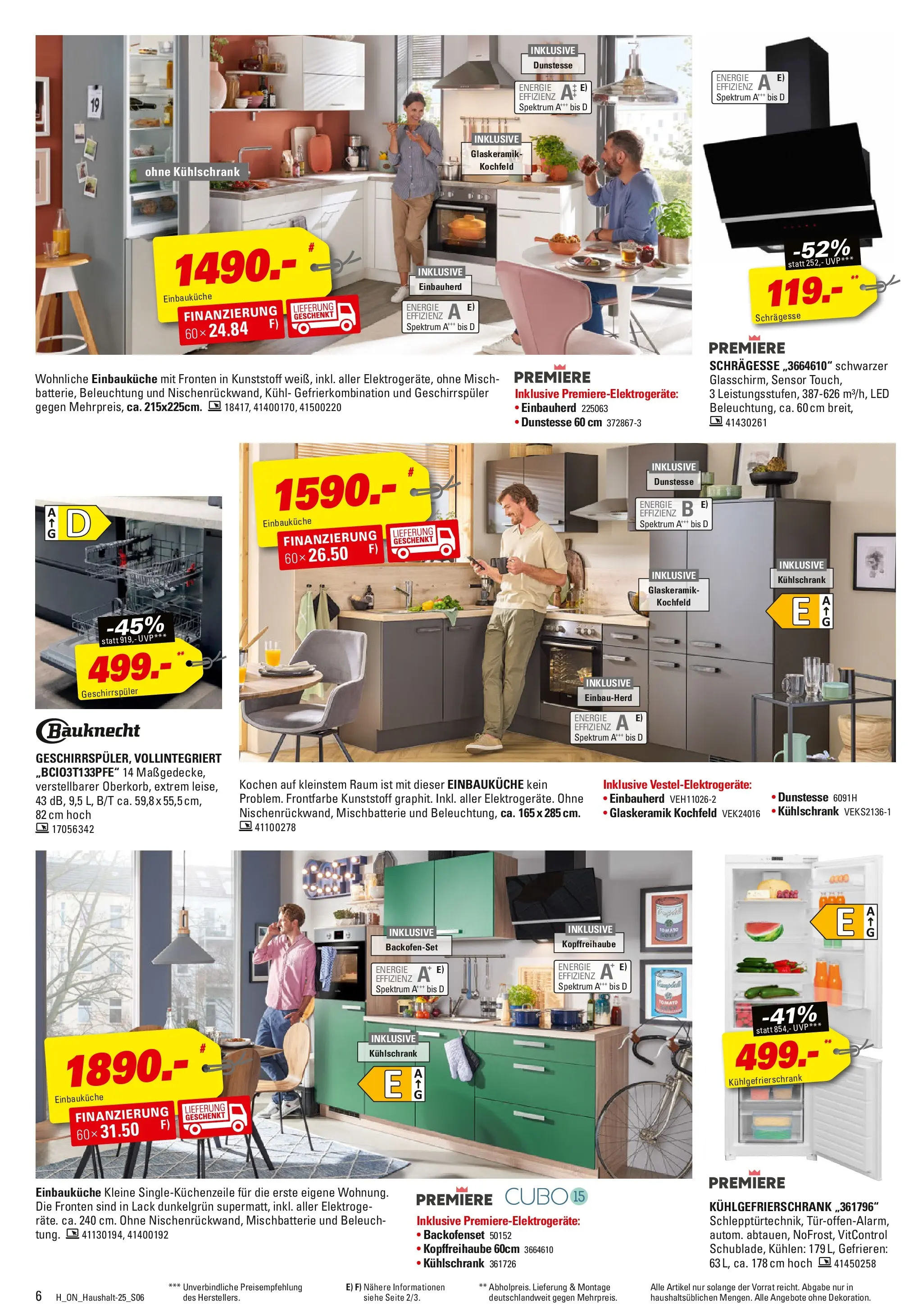 Höffner - Höffner: Küchen Spezial (ab 14.10.2025) zum Blättern | Seite: 6 | Produkte: Geschirrspüler, Einbauküche, Kühlschrank, Kochfeld