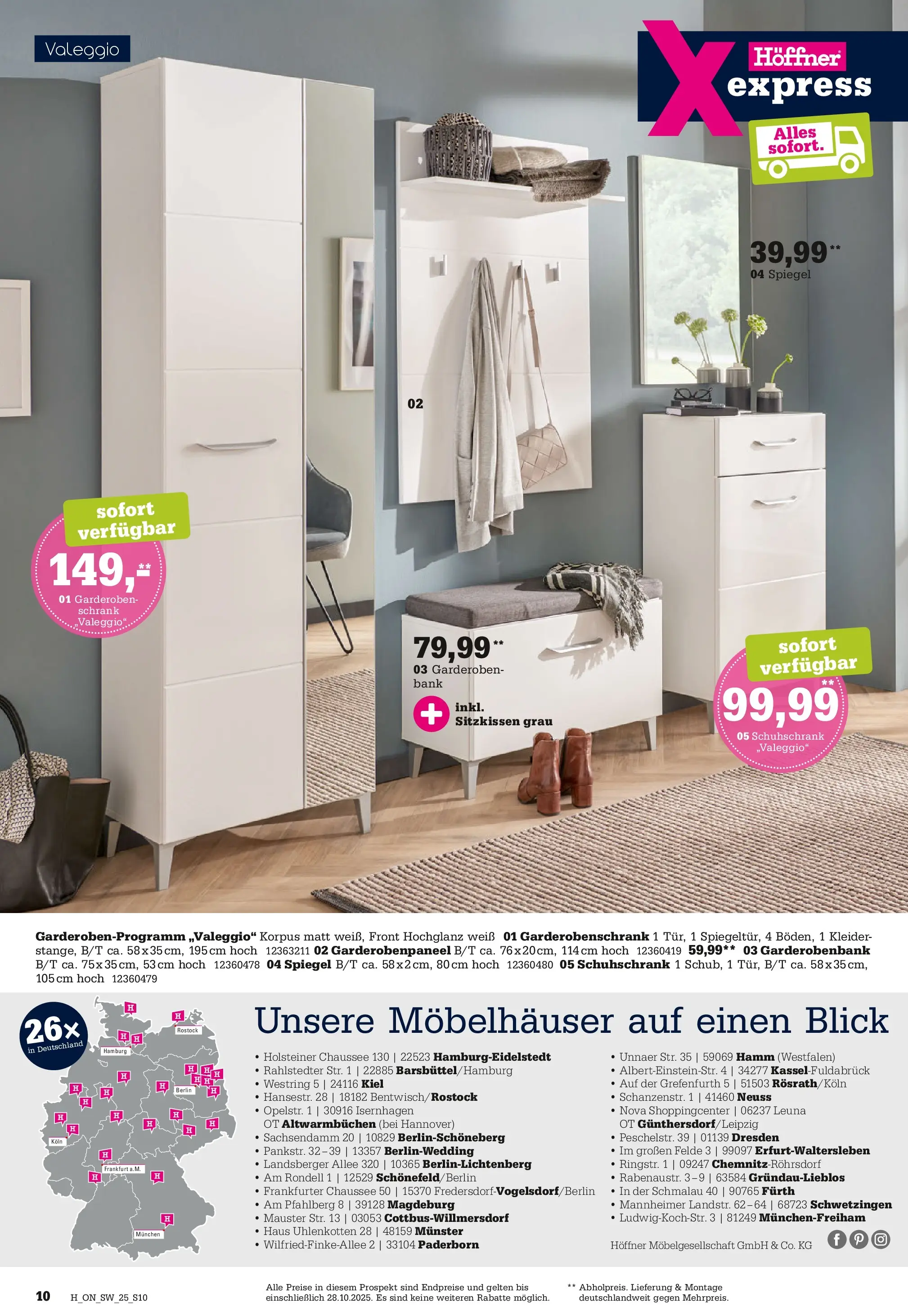 Höffner - Höffner: Express Spezial (ab 14.10.2025) zum Blättern | Seite: 10 | Produkte: Schrank, Spiegel, Garderobenschrank