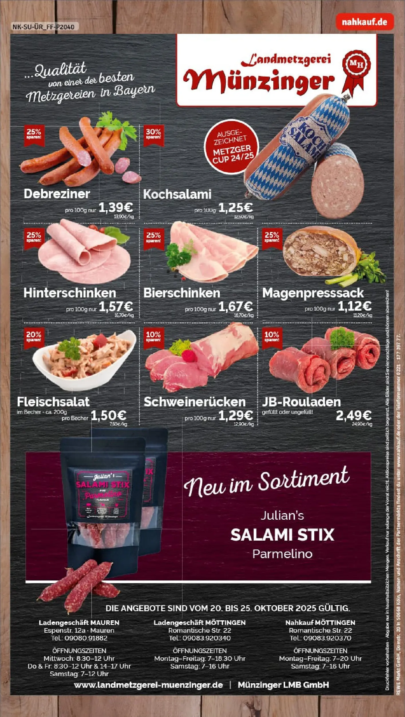 REWE Prospekt ab 19.10.2025 zum Blättern » Angebote | Seite: 8 | Produkte: Bilder, Schweinerucken, Salami, Uhr