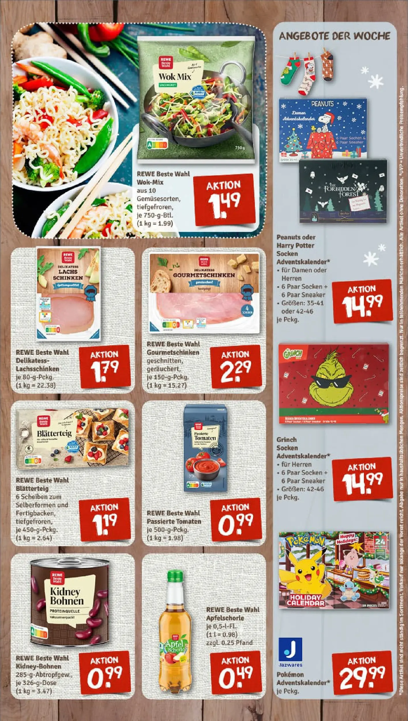 REWE Prospekt ab 19.10.2025 zum Blättern » Angebote | Seite: 7 | Produkte: Apple, Lachs, Socken, Schinken