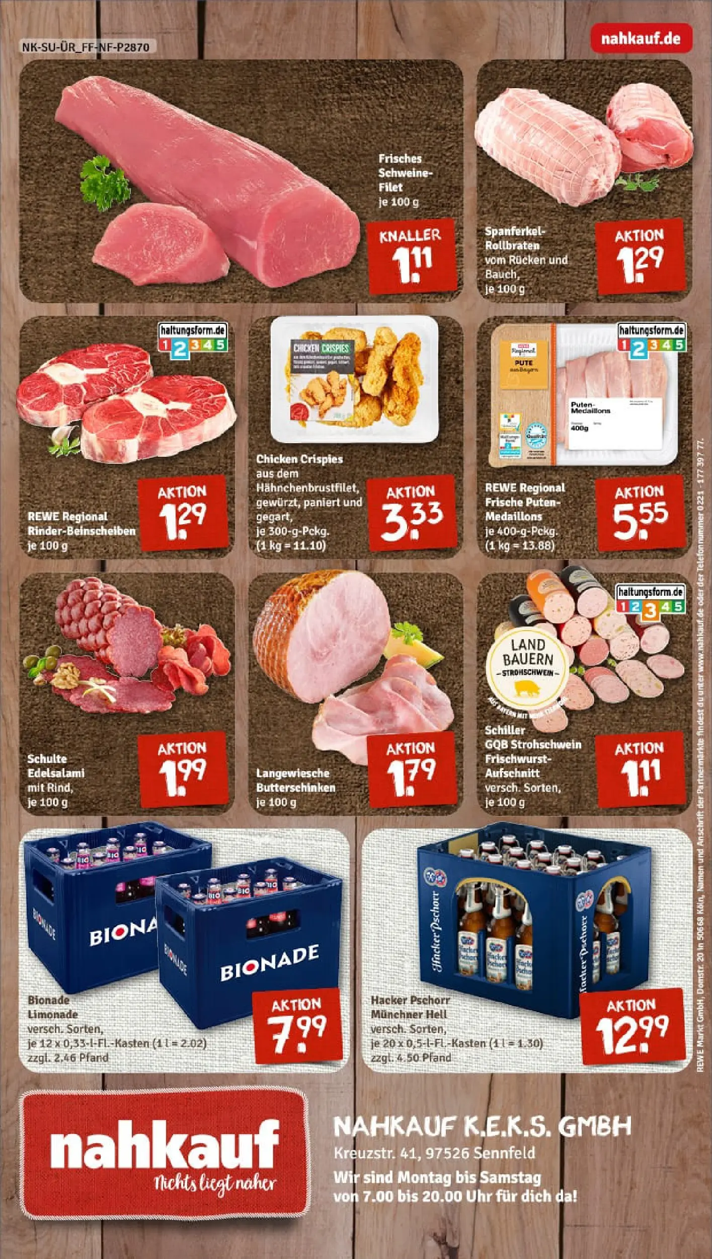 REWE Prospekt ab 19.10.2025 zum Blättern » Angebote | Seite: 8 | Produkte: Pute, Limonade, Bionade, Uhr