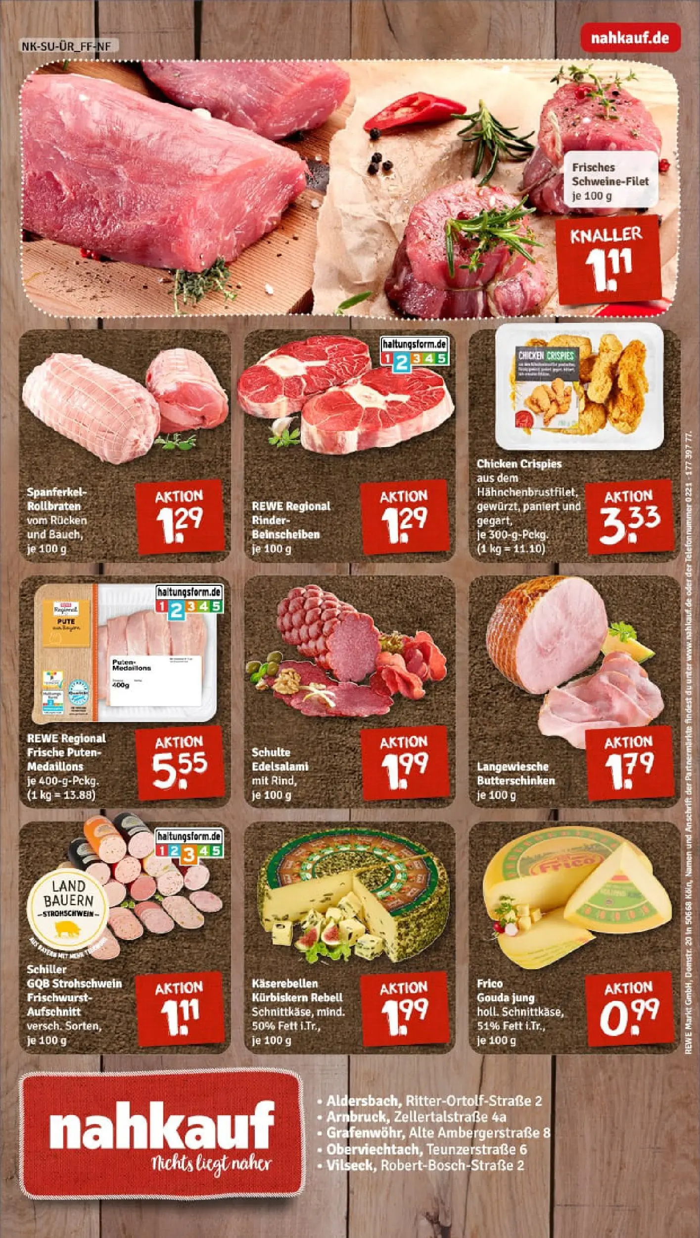 REWE Prospekt ab 19.10.2025 zum Blättern » Angebote | Seite: 8 | Produkte: Pute, Gouda, Schweinefilet, Salami