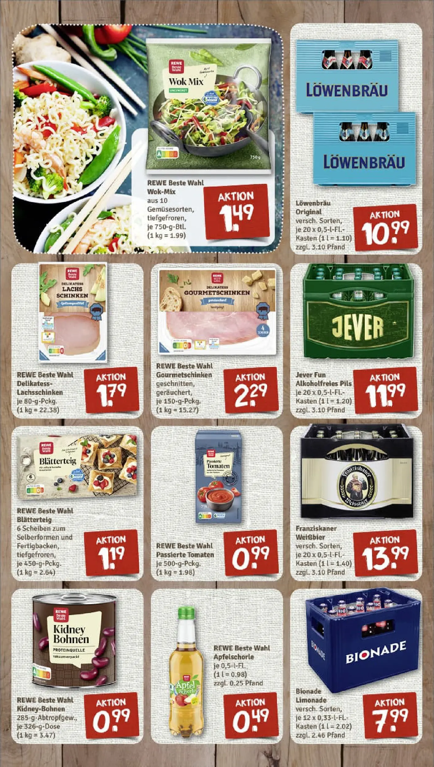 REWE Prospekt ab 19.10.2025 zum Blättern » Angebote | Seite: 7 | Produkte: Tomaten, Jever, Schinken, Wok