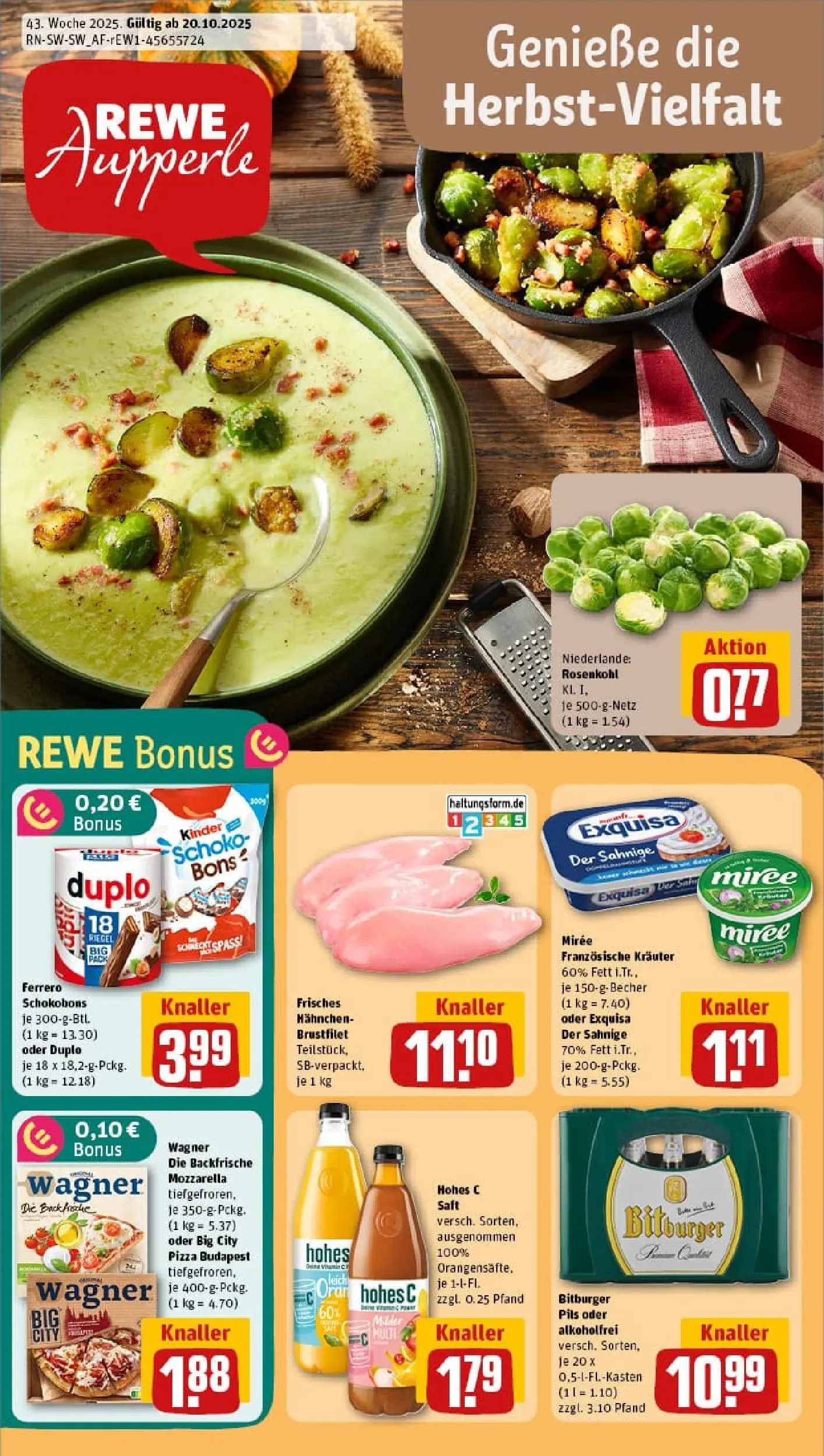 REWE Prospekt ab 19.10.2025 zum Blättern » Angebote | Seite: 1